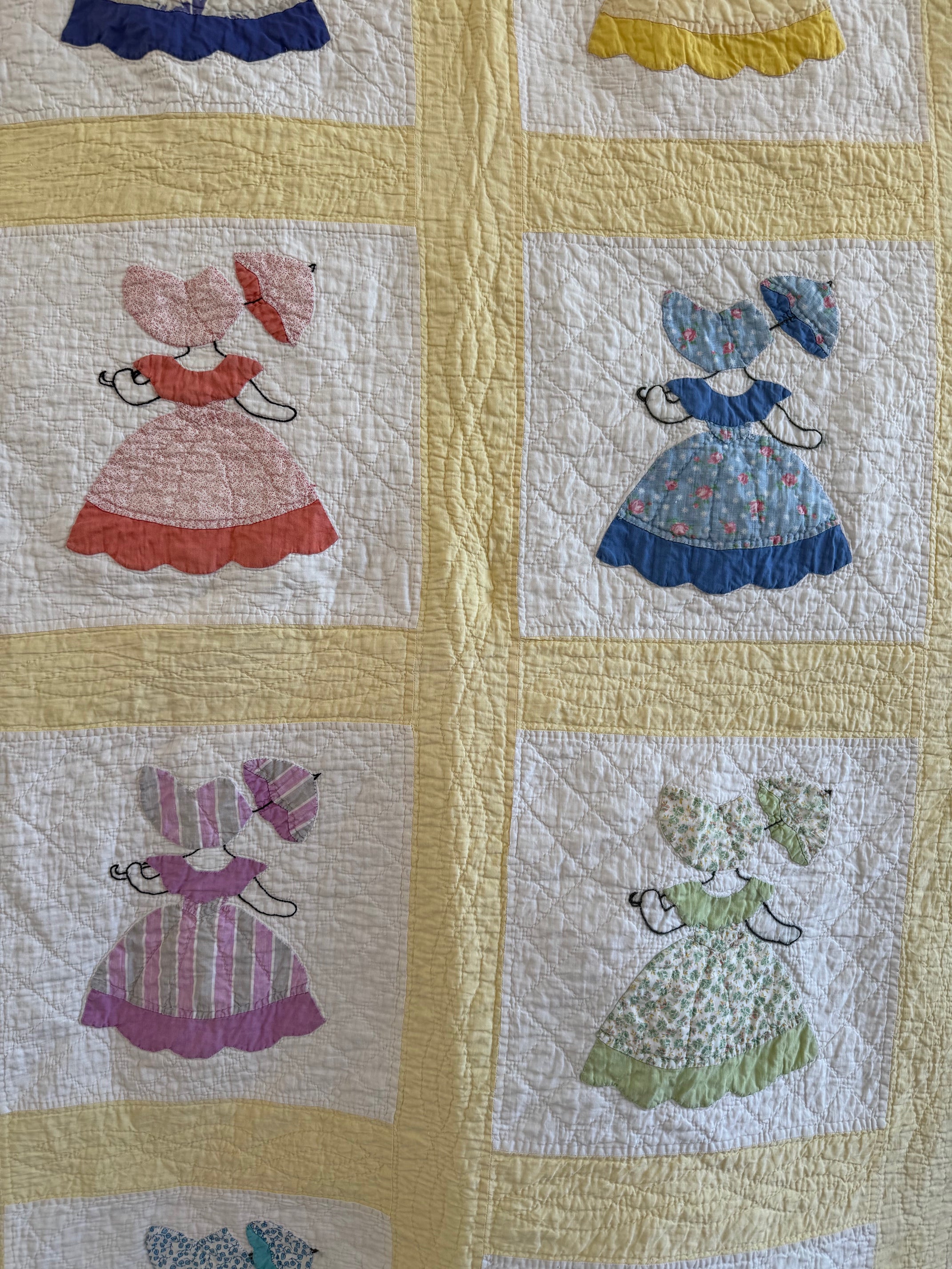 Vintage Yellow Sunbonnet Sue Quilt **SOLD**