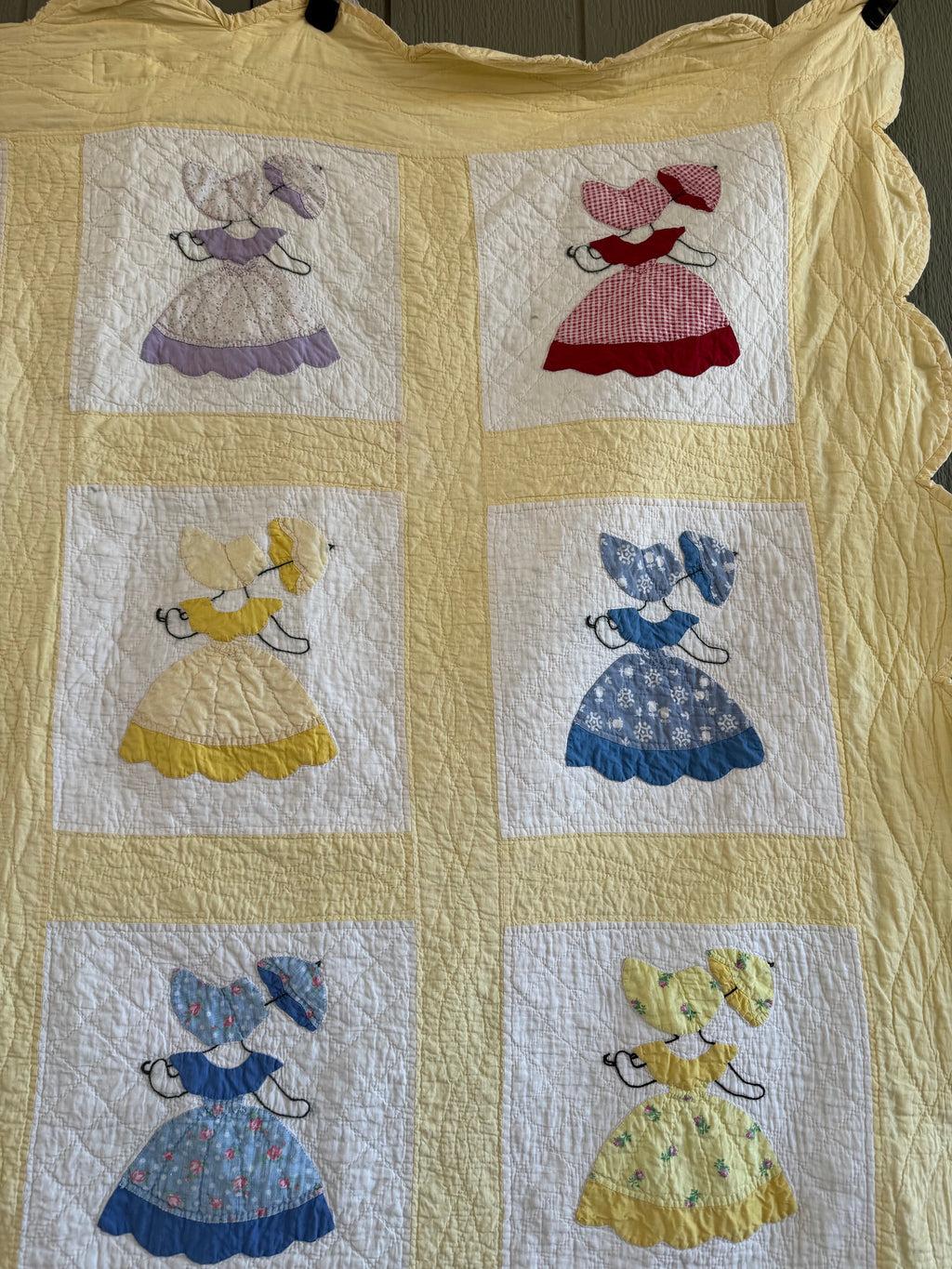 Vintage Yellow Sunbonnet Sue Quilt **SOLD**