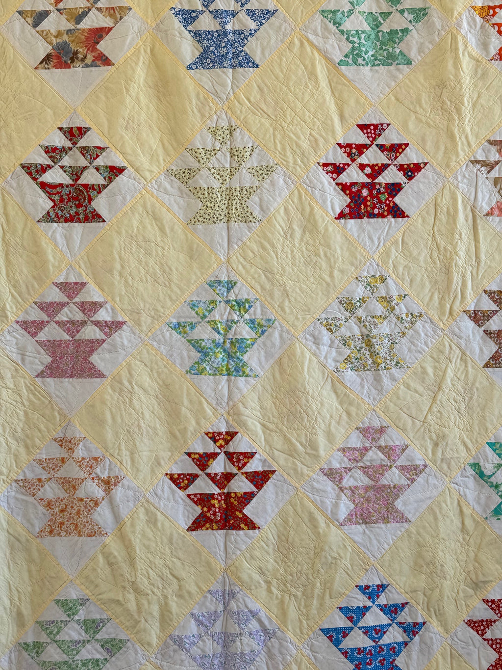 Vintage Flower Basket Quilt