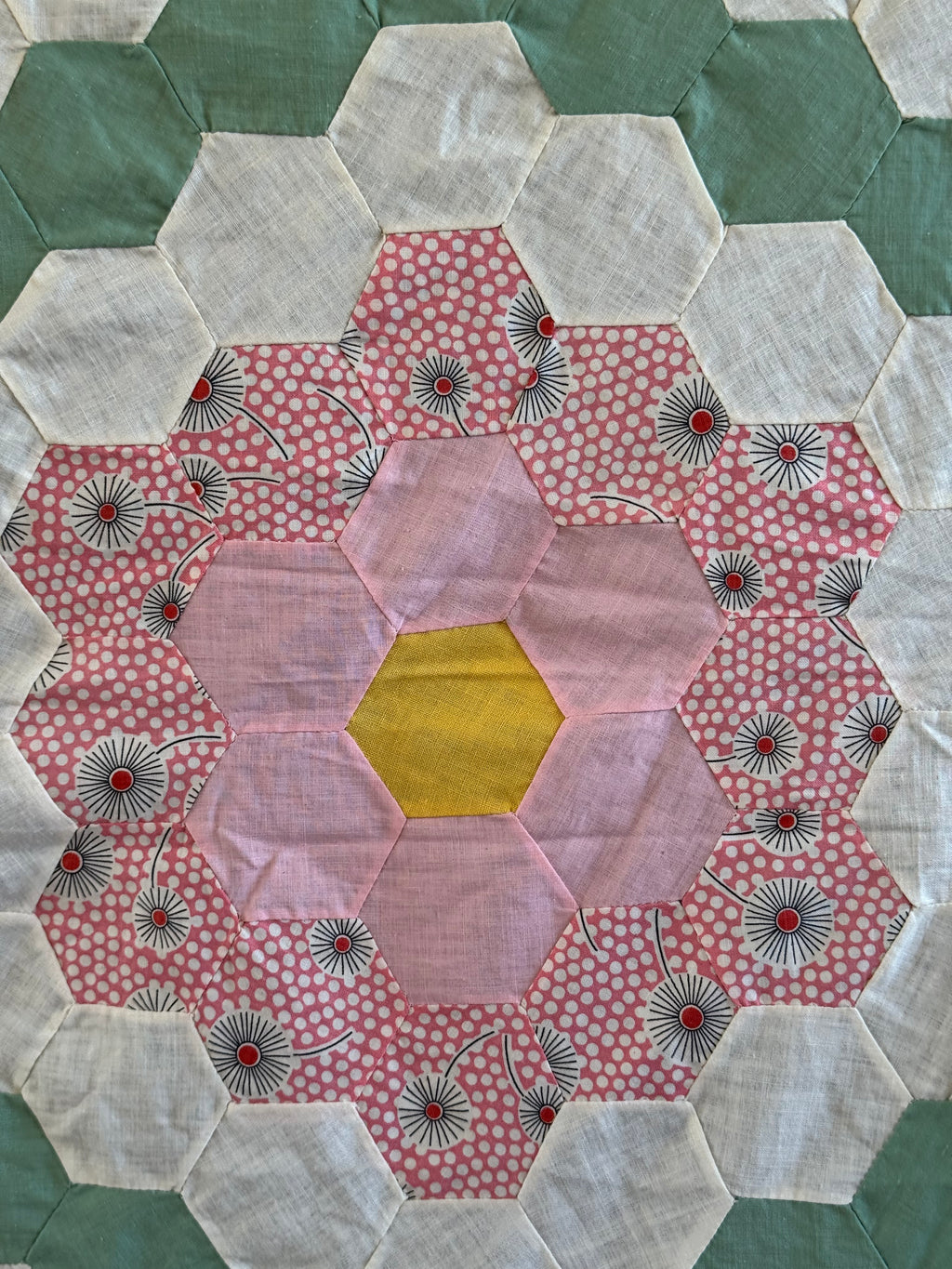 Vintage Feed sack Flower Garden Quilt Top **SOLD**