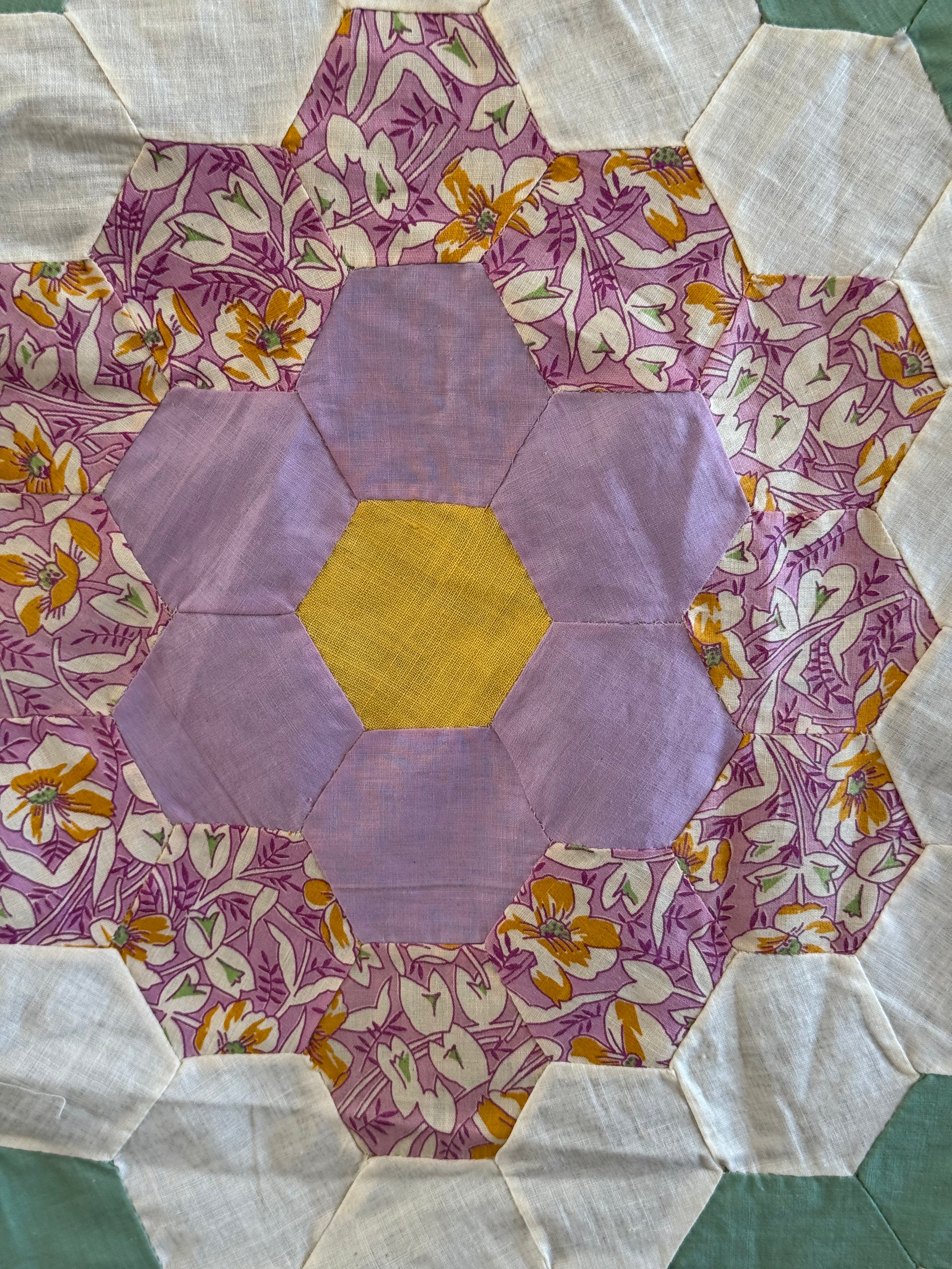 Vintage Feed sack Flower Garden Quilt Top **SOLD**