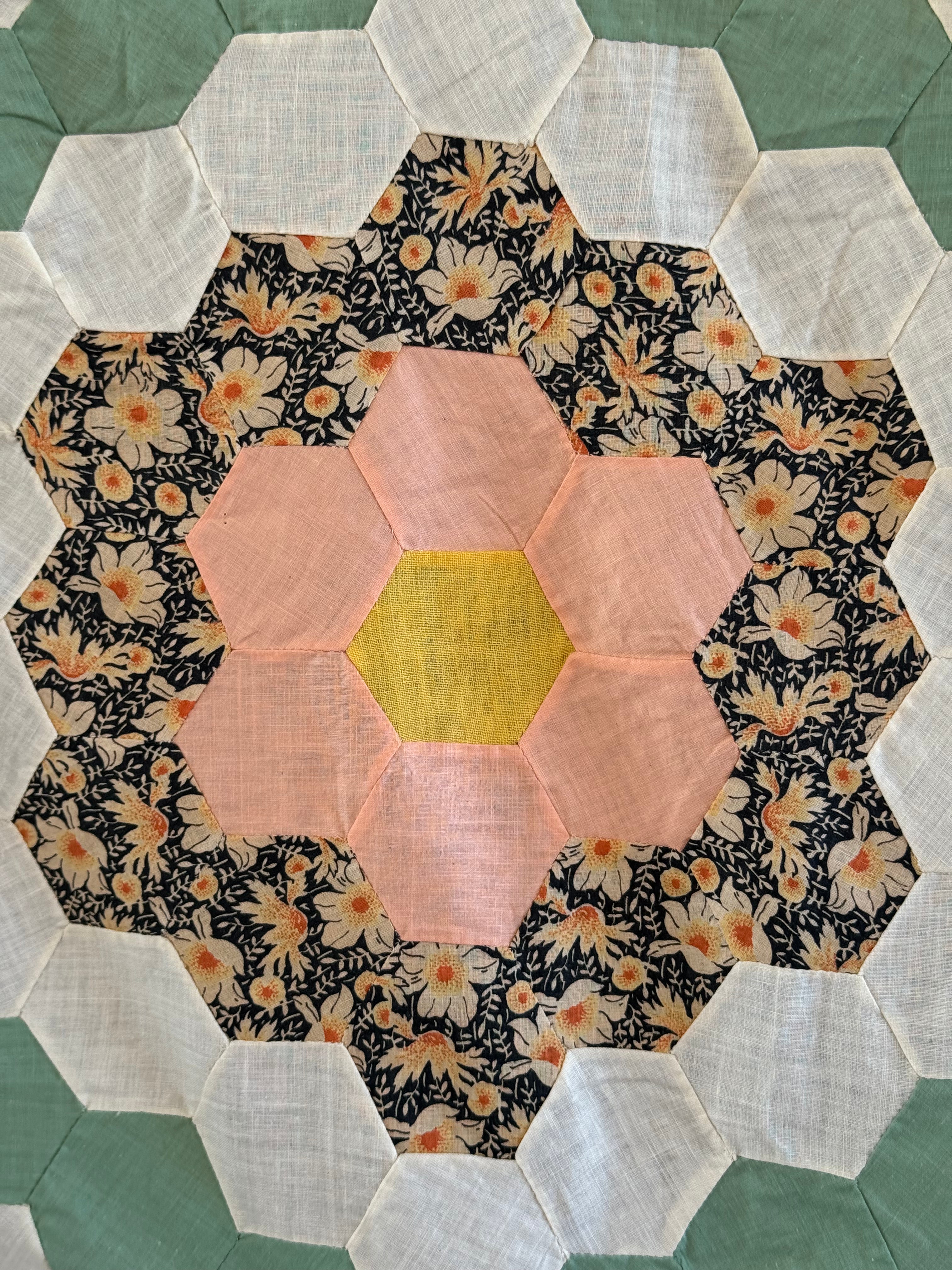 Vintage Feed sack Flower Garden Quilt Top **SOLD**