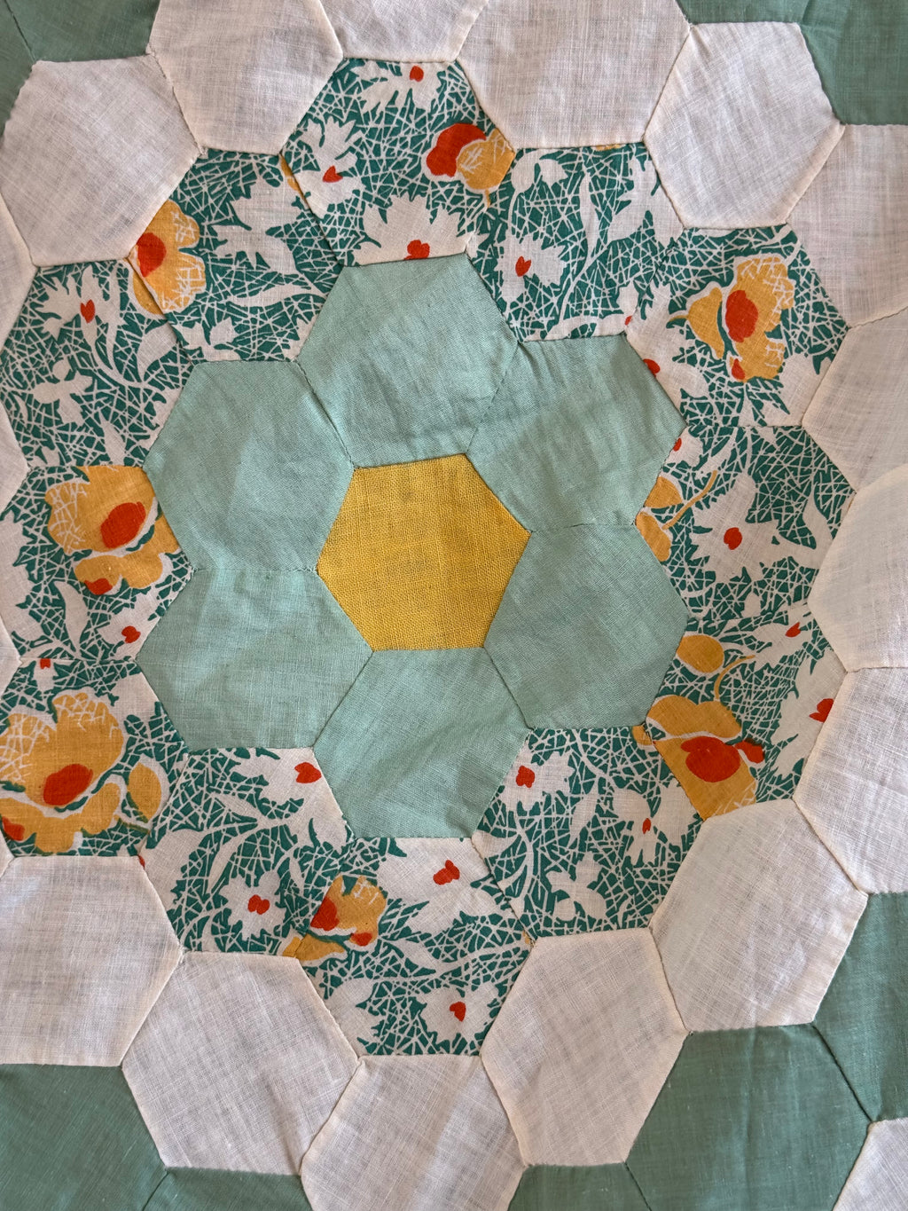 Vintage Feed sack Flower Garden Quilt Top **SOLD**