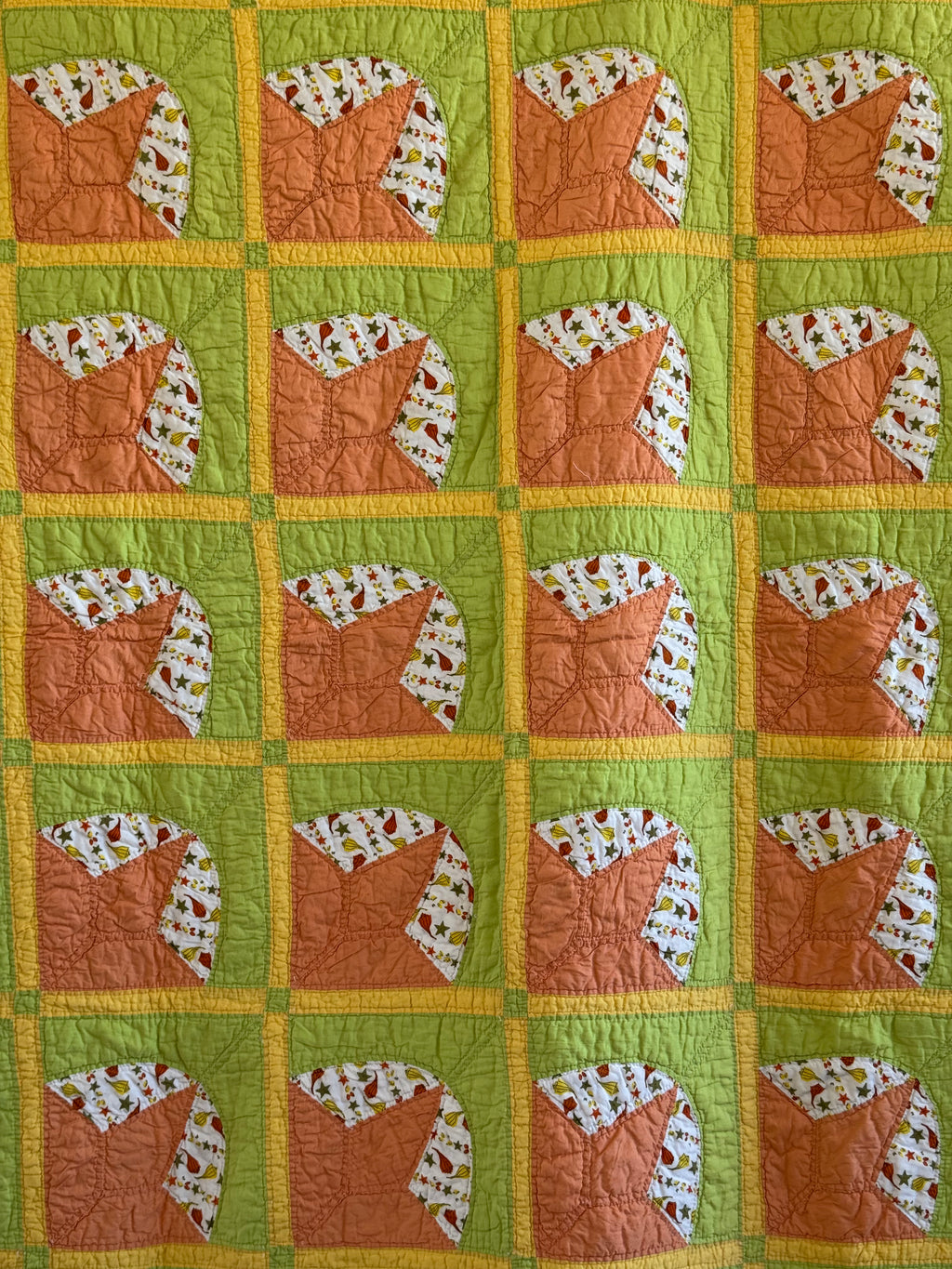 Vintage Orange Peel Quilt