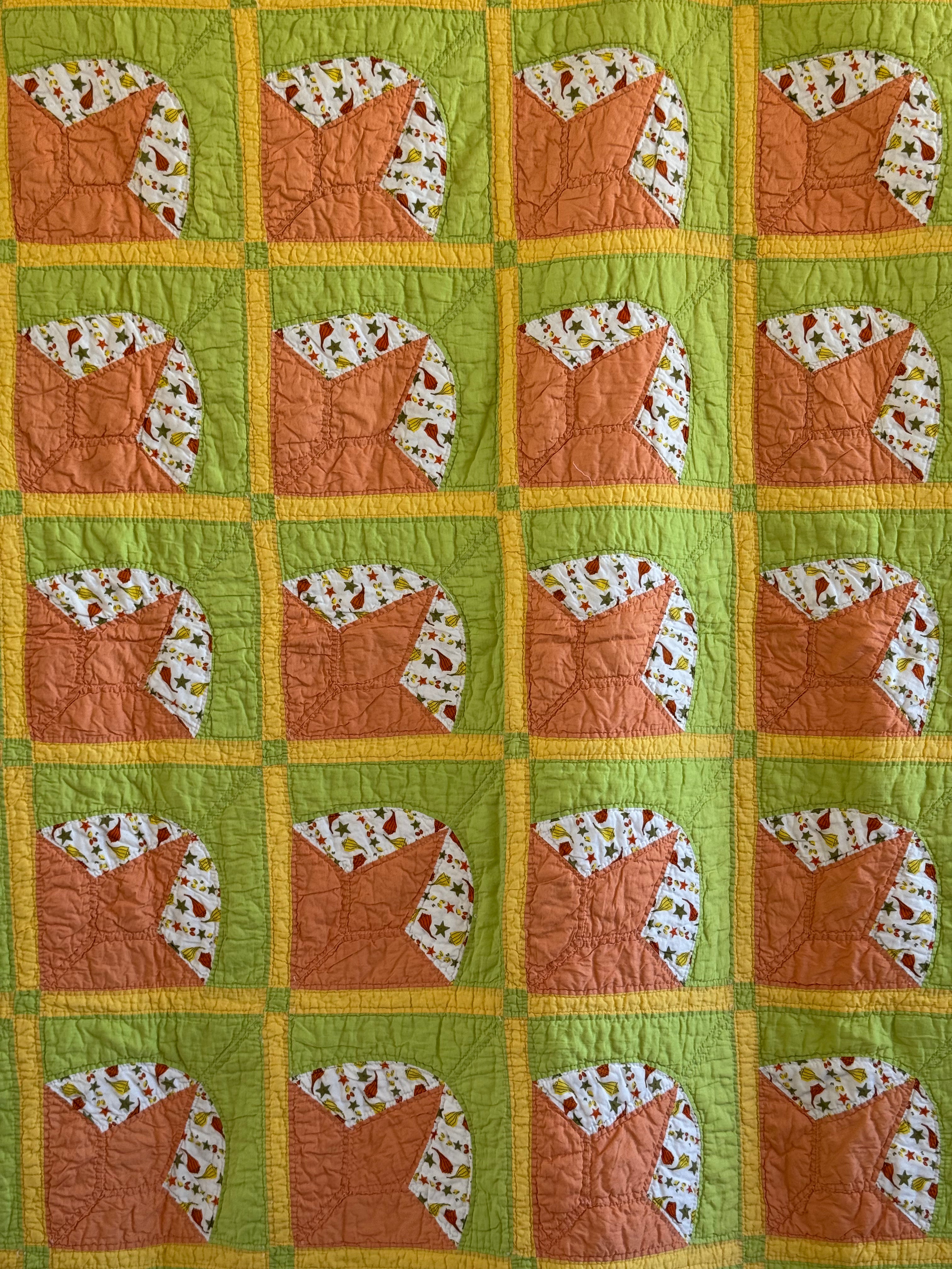 Vintage Orange Peel Quilt