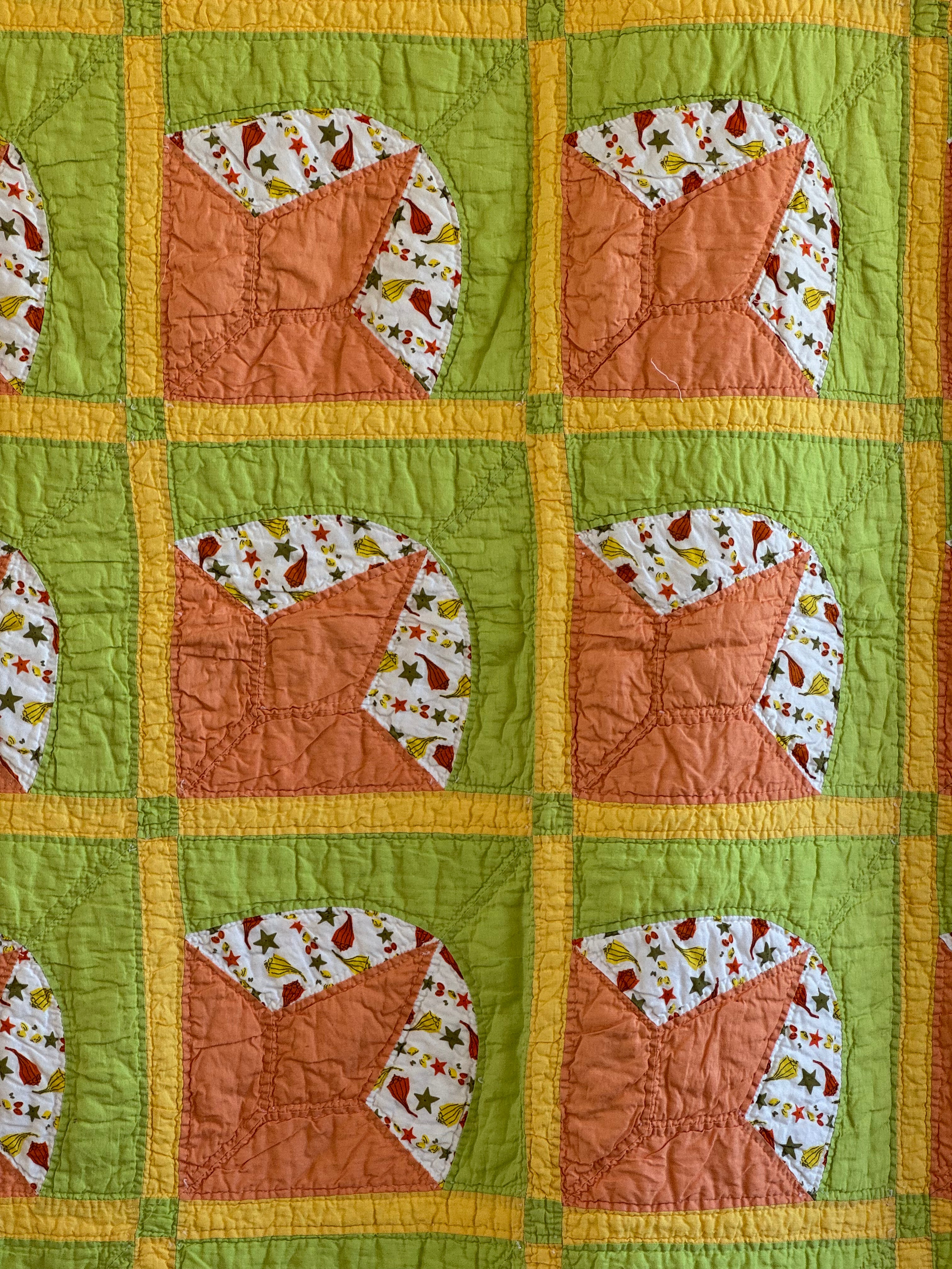 Vintage Orange Peel Quilt