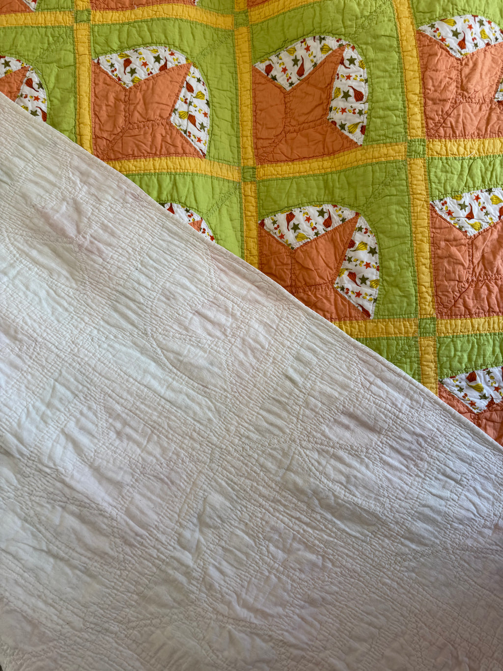Vintage Orange Peel Quilt