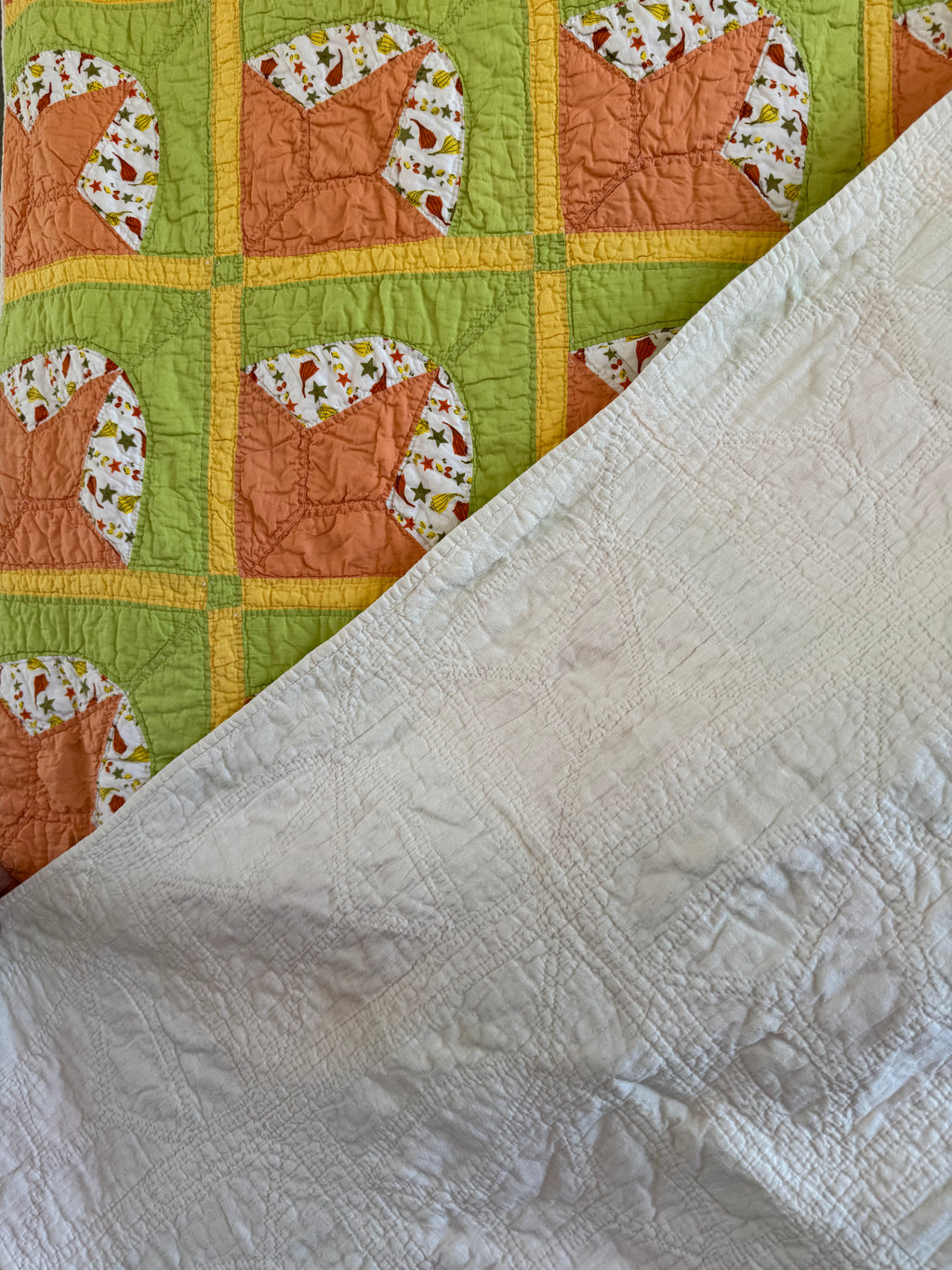 Vintage Orange Peel Quilt