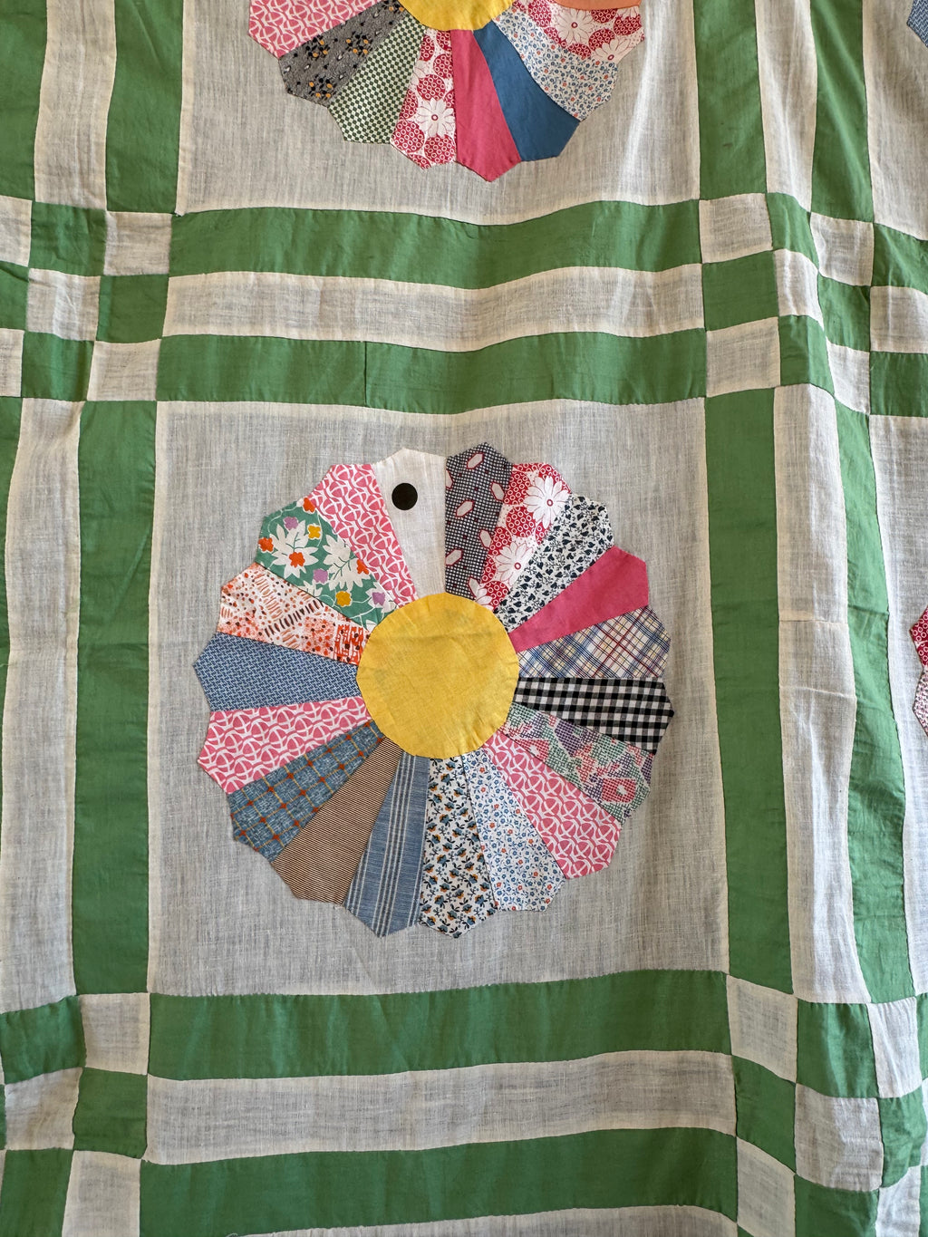 Vintage Pastel Dresden Plate Quilt Top **SOLD**