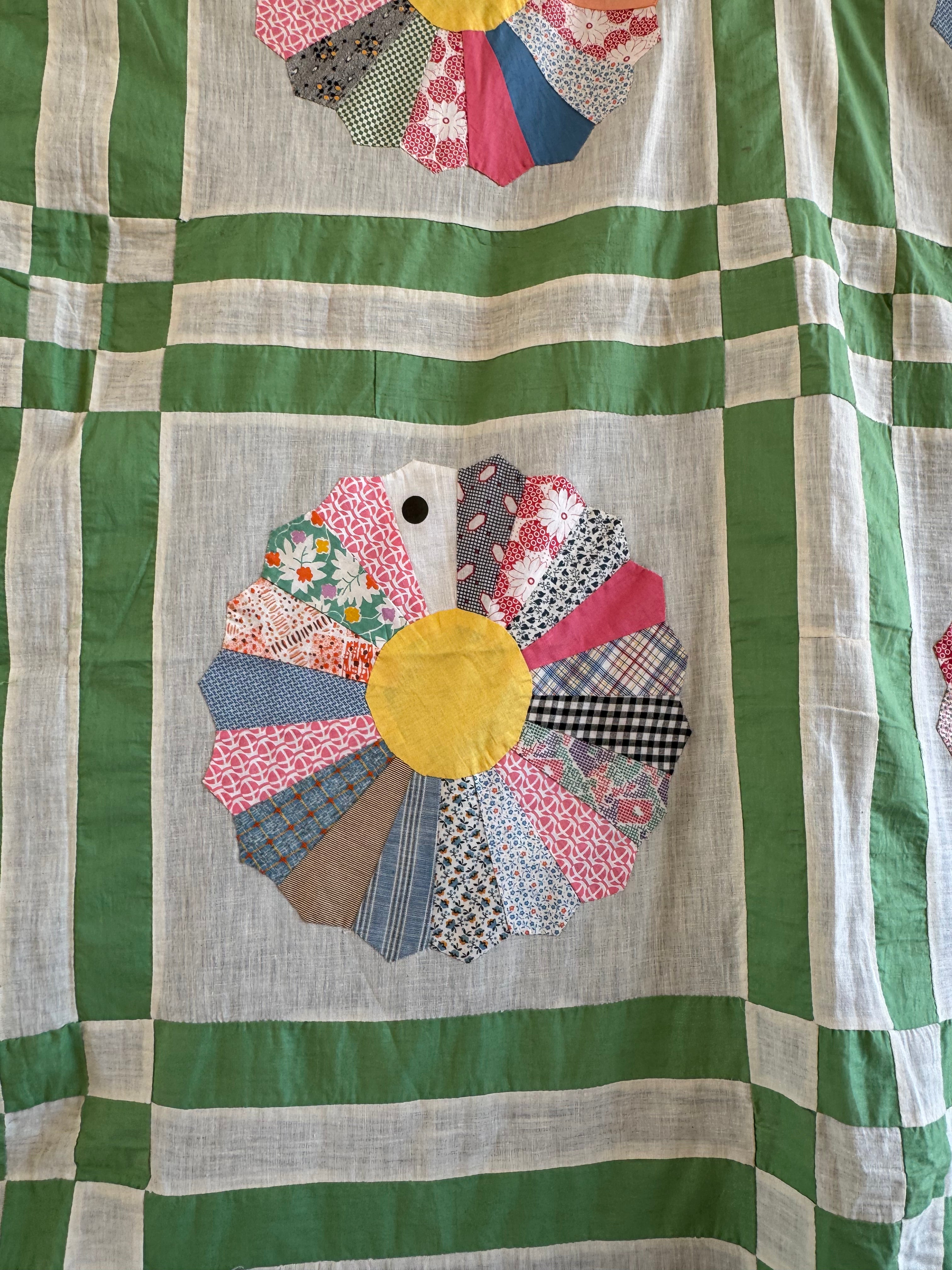 Vintage Pastel Dresden Plate Quilt Top **SOLD**