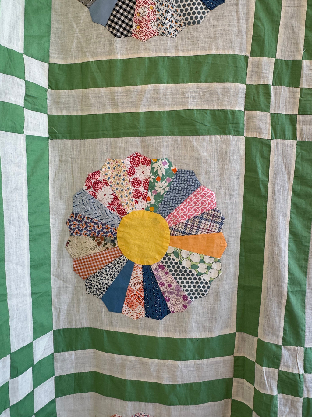 Vintage Pastel Dresden Plate Quilt Top **SOLD**
