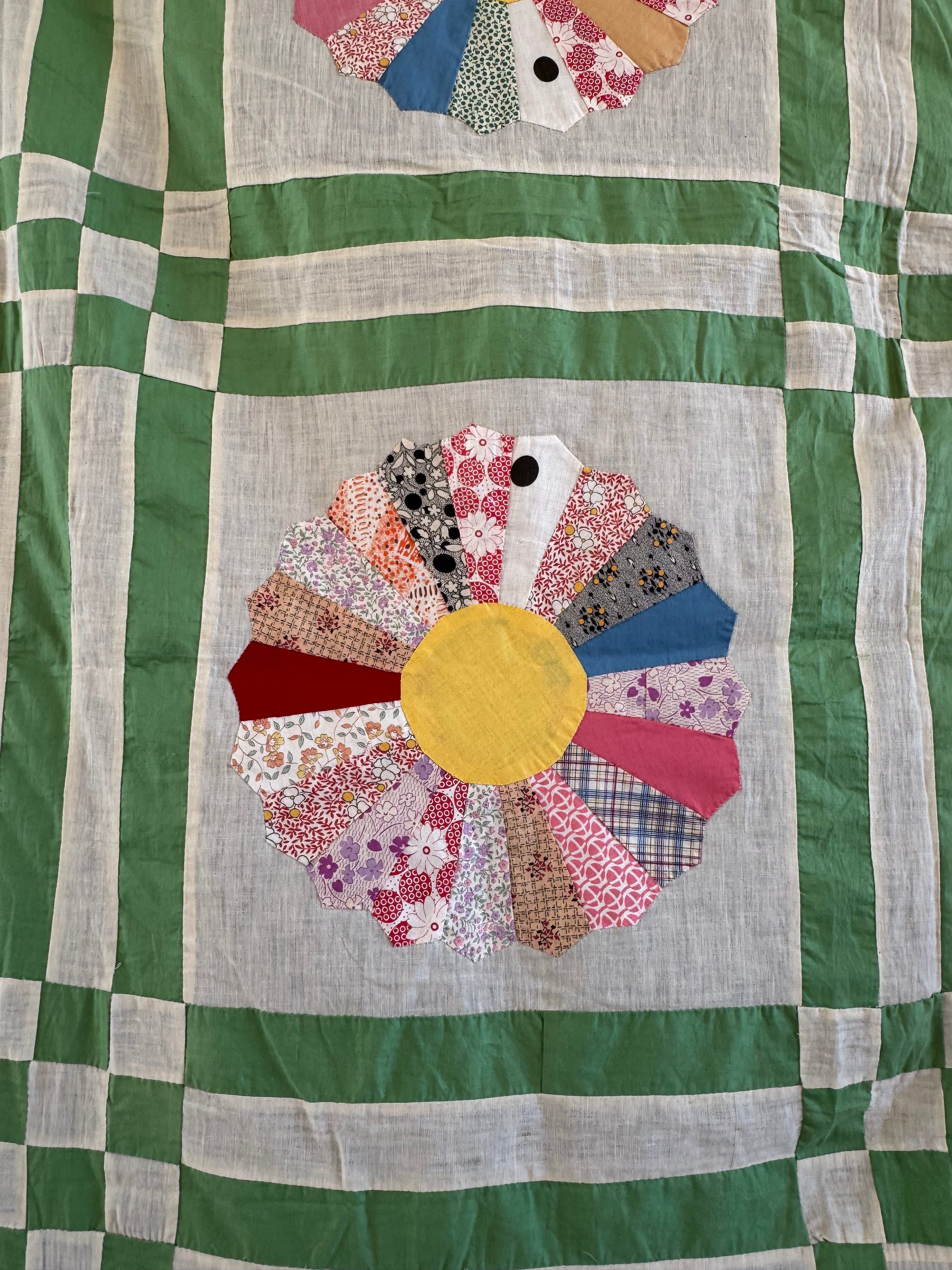 Vintage Pastel Dresden Plate Quilt Top **SOLD**