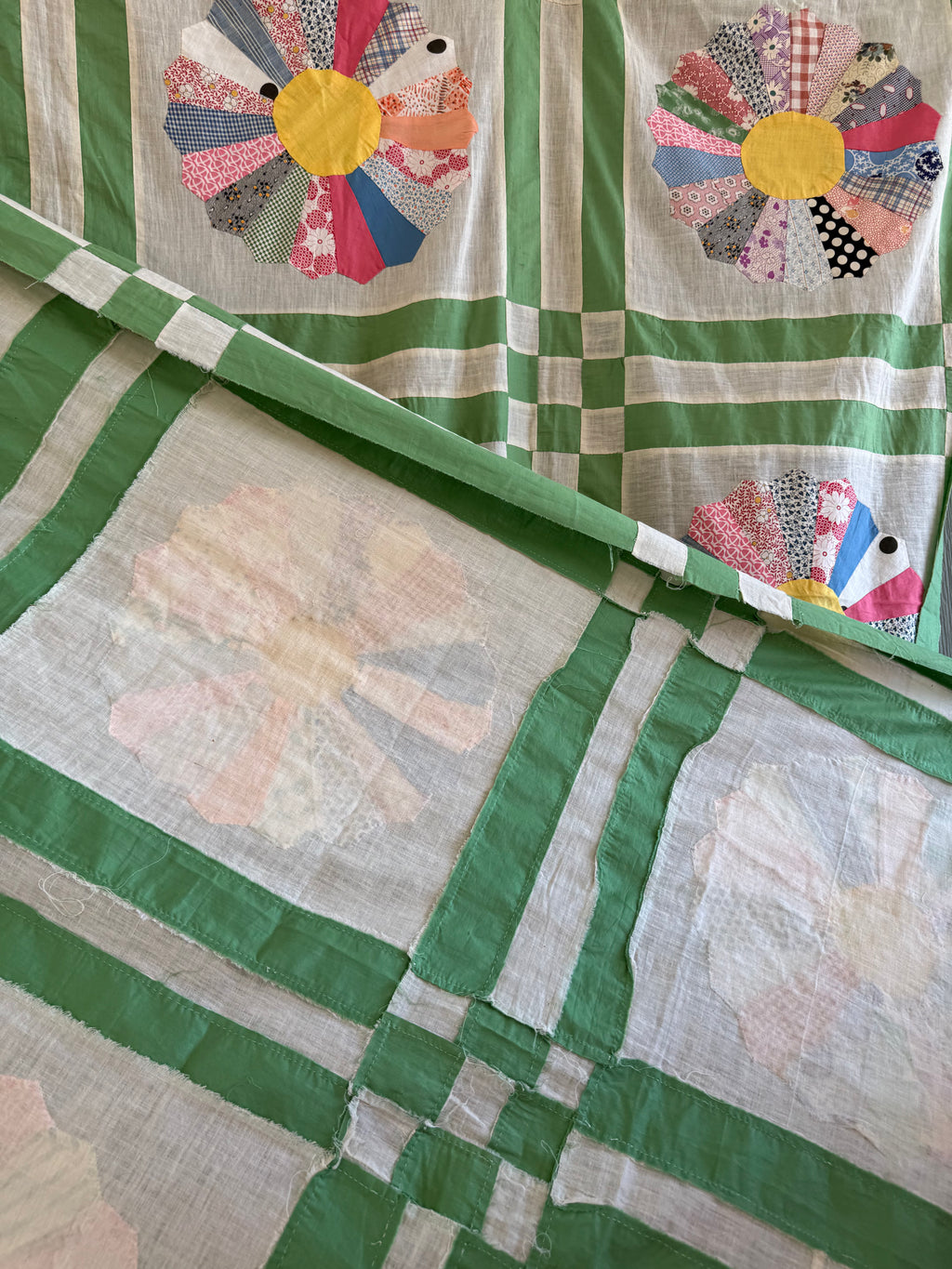 Vintage Pastel Dresden Plate Quilt Top **SOLD**