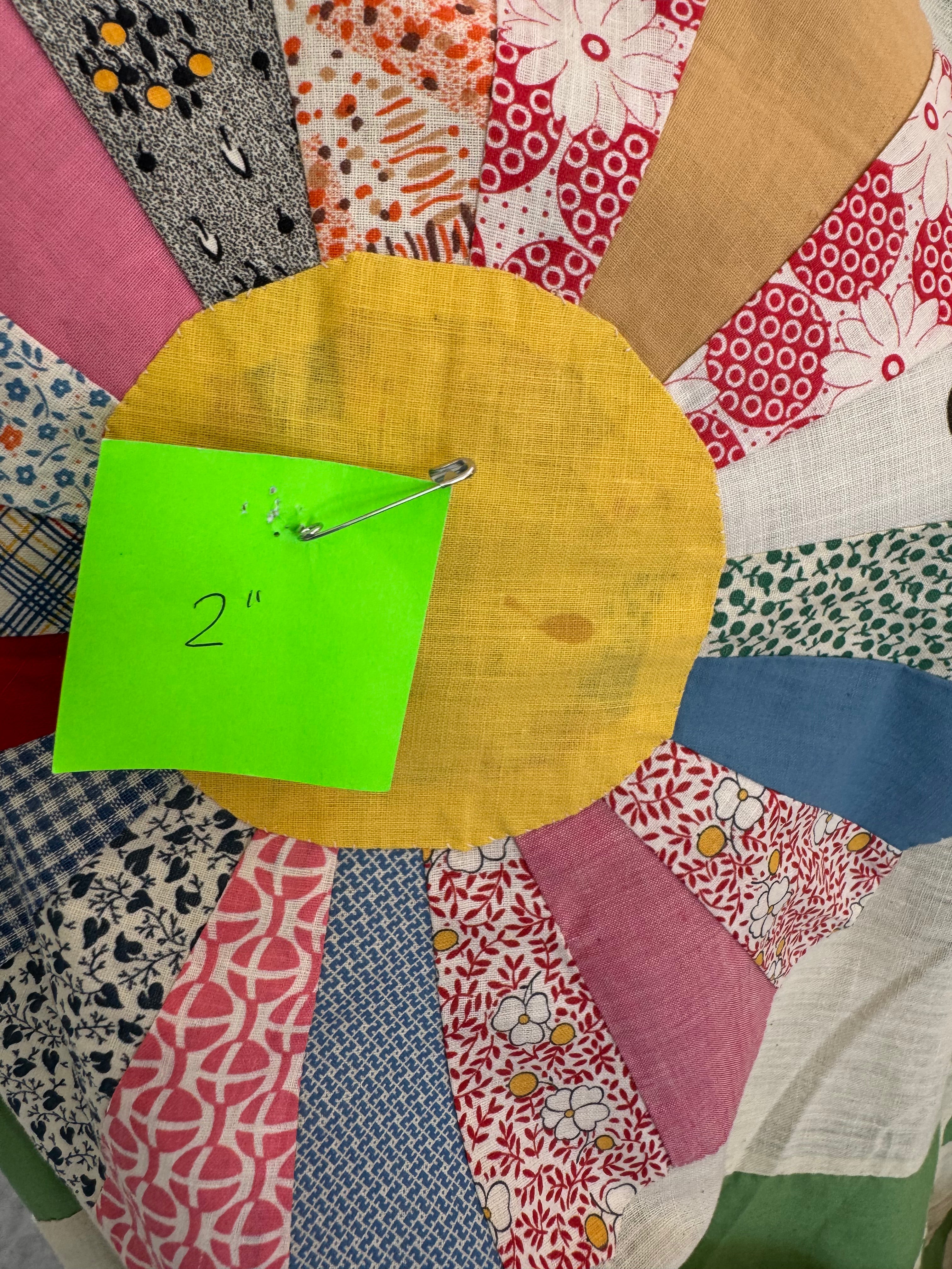 Vintage Pastel Dresden Plate Quilt Top **SOLD**