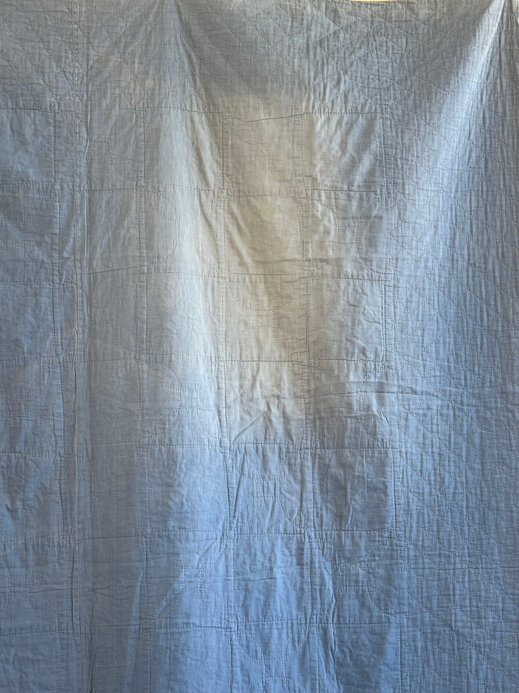 Vintage Peach Bouquet Embroidered Quilt