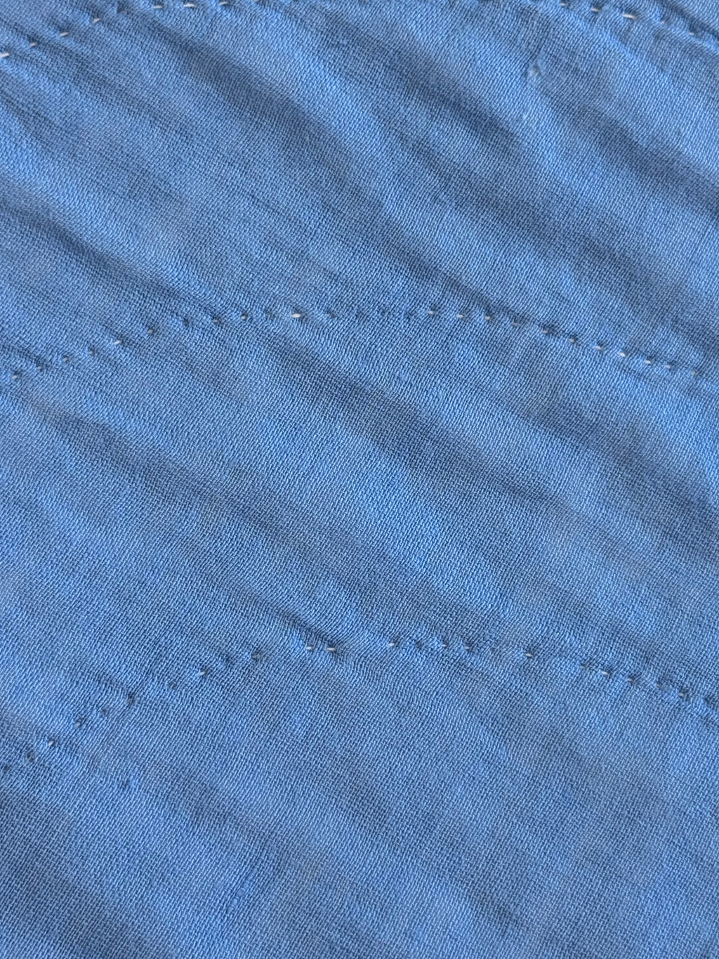 Vintage Bold Blue Fan Quilt