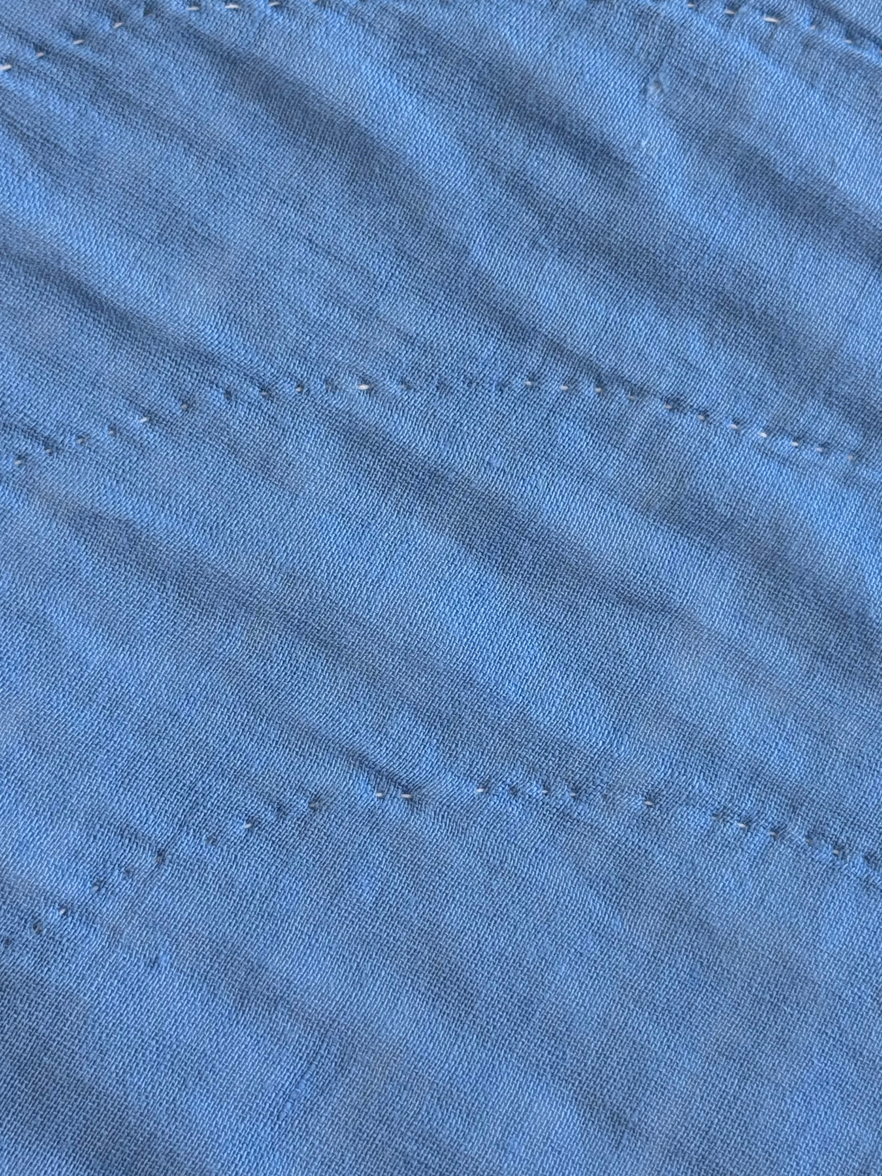 Vintage Bold Blue Fan Quilt