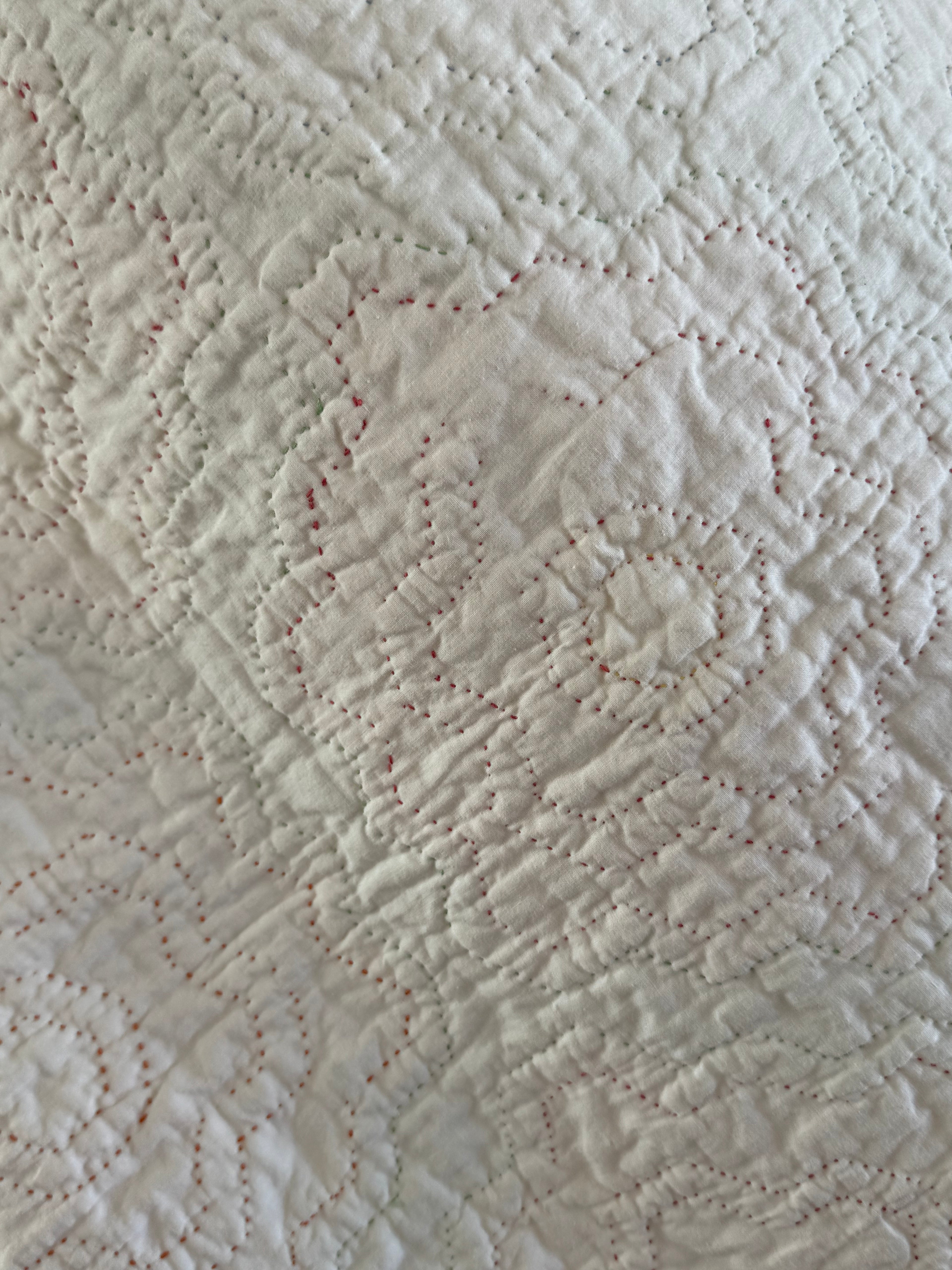 Vintage Nostalgic Grandma's Flower Garden Quilt