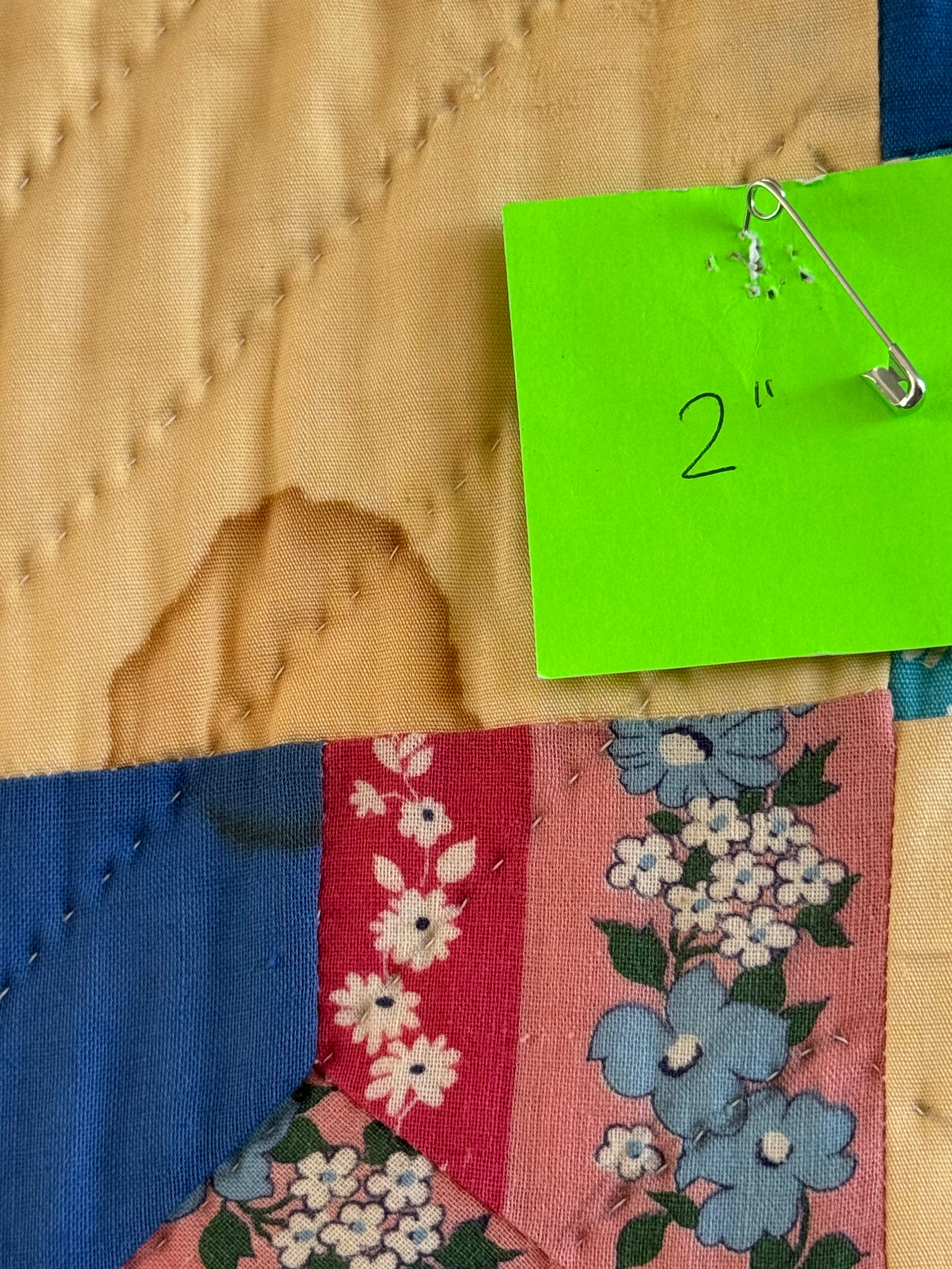 Vintage Blue Bowtie Feed Sack Quilt