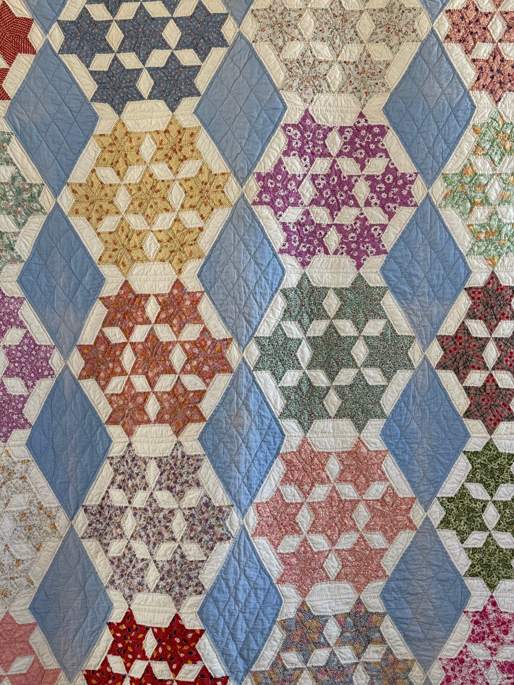 Vintage Blue Seven Sister's Quilt **SOLD**