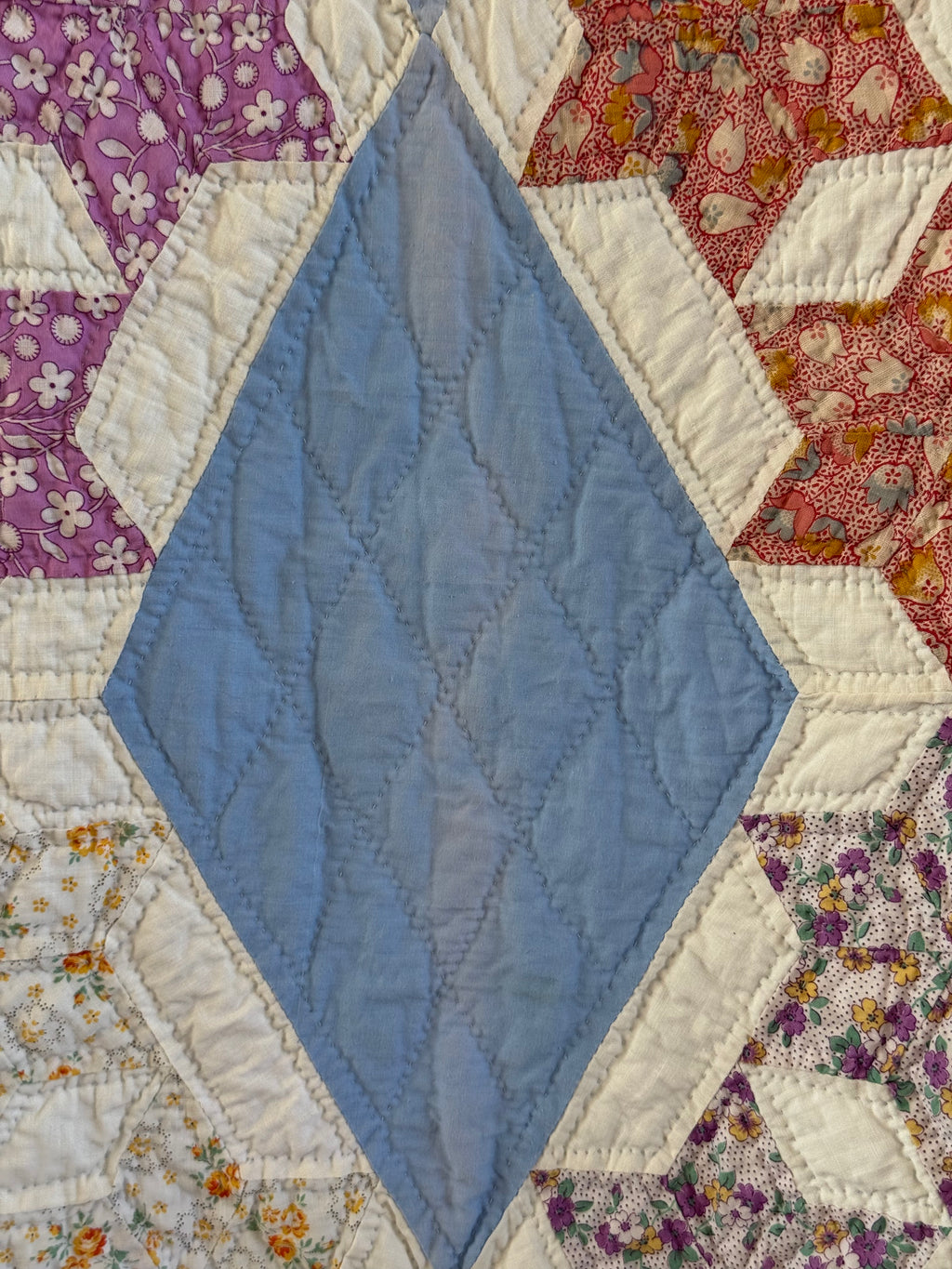 Vintage Blue Seven Sister's Quilt **SOLD**