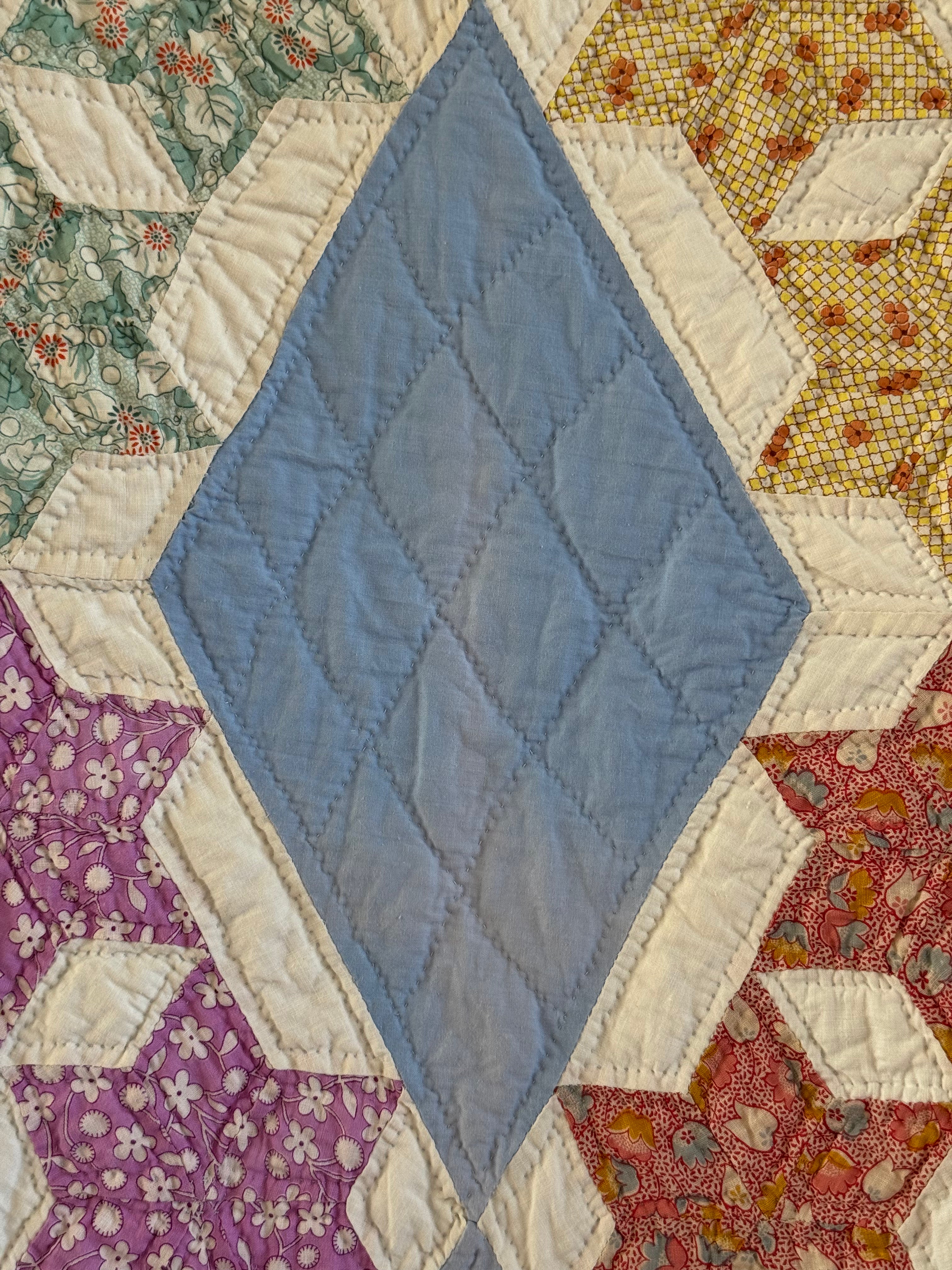 Vintage Blue Seven Sister's Quilt **SOLD**