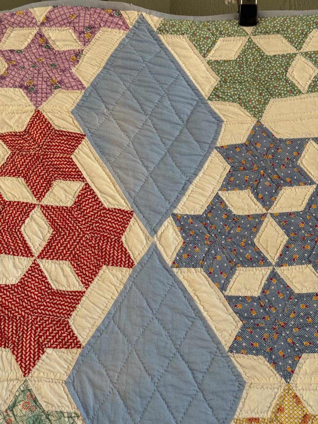 Vintage Blue Seven Sister's Quilt **SOLD**