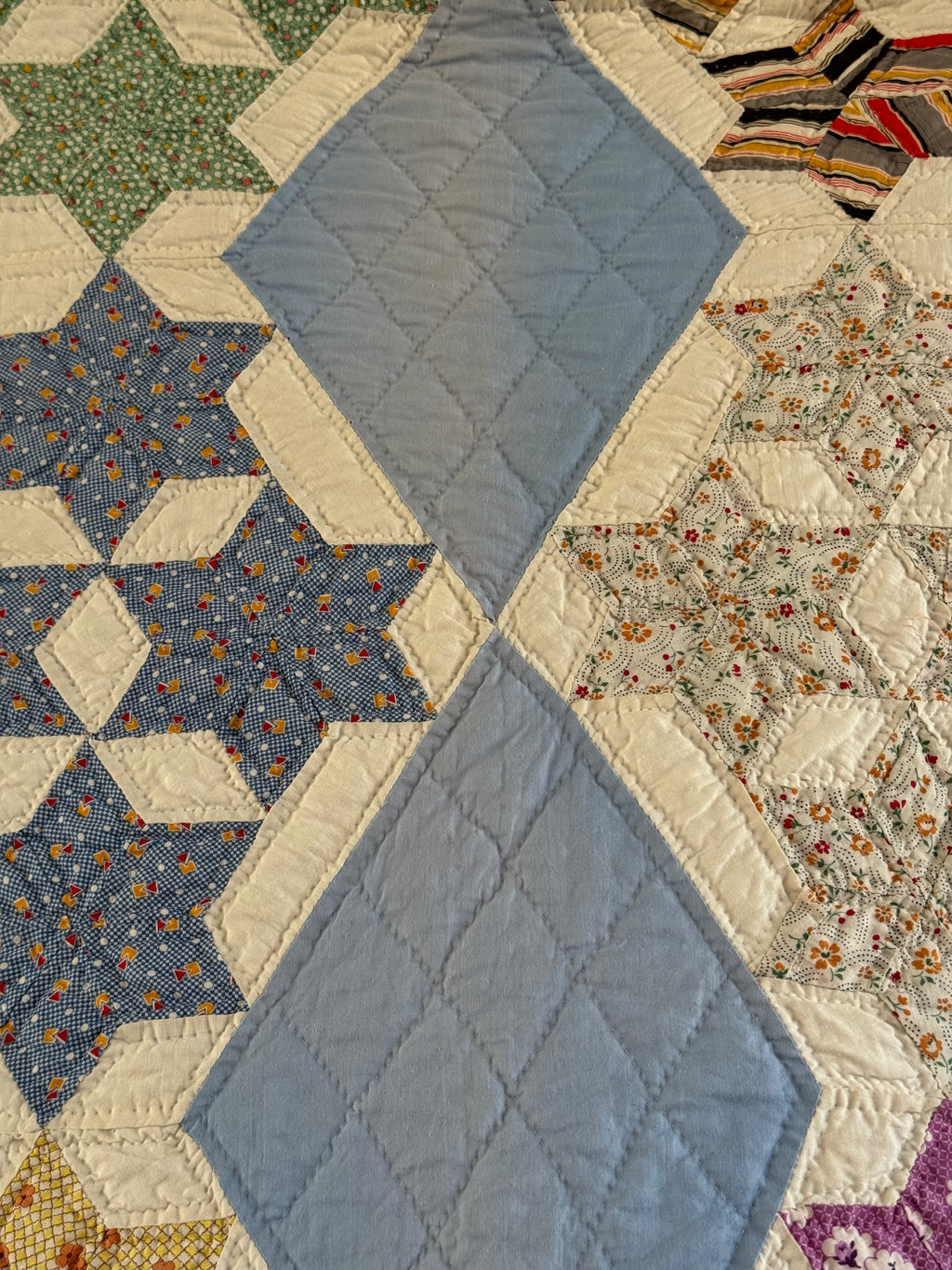 Vintage Blue Seven Sister's Quilt **SOLD**