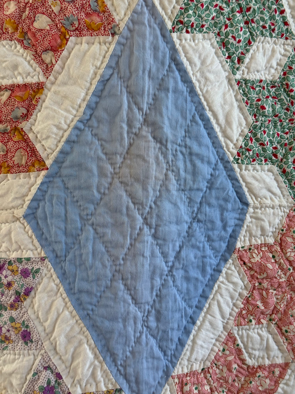 Vintage Blue Seven Sister's Quilt **SOLD**