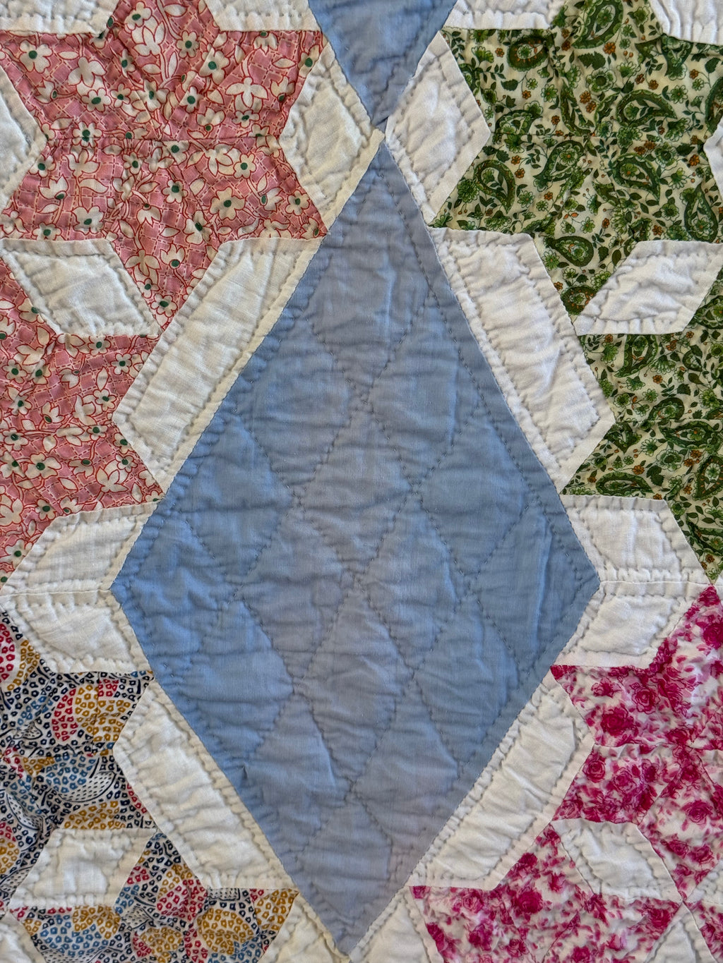 Vintage Blue Seven Sister's Quilt **SOLD**