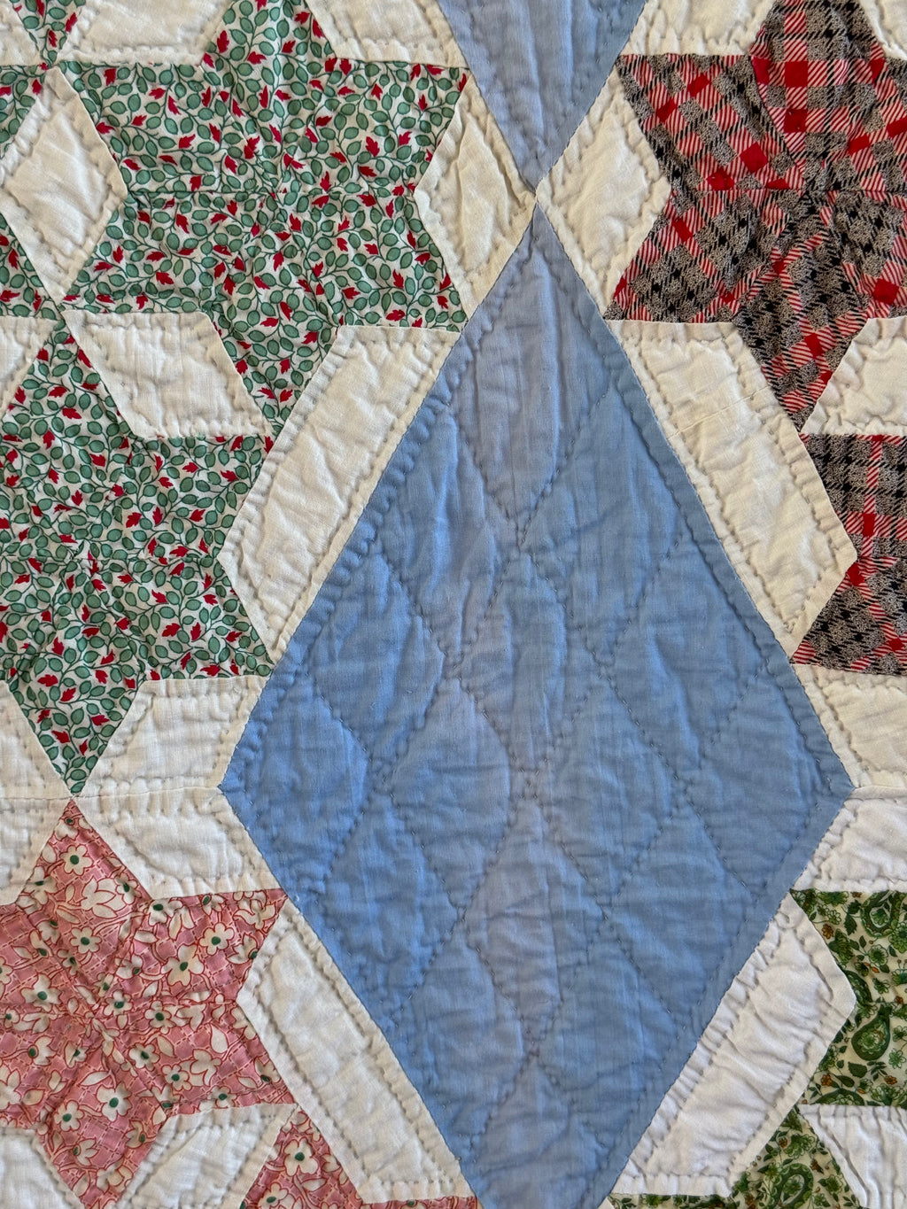 Vintage Blue Seven Sister's Quilt **SOLD**