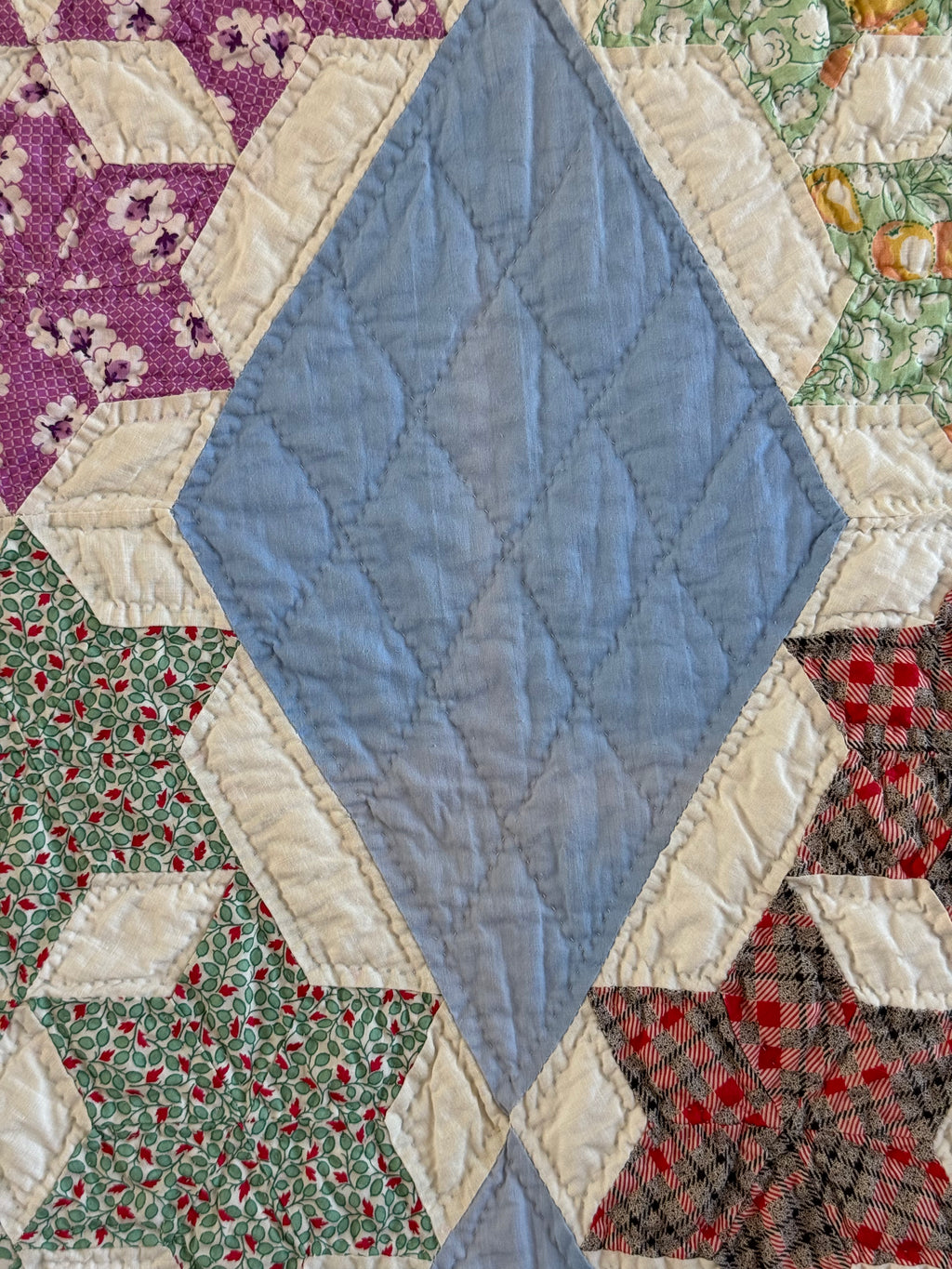 Vintage Blue Seven Sister's Quilt **SOLD**