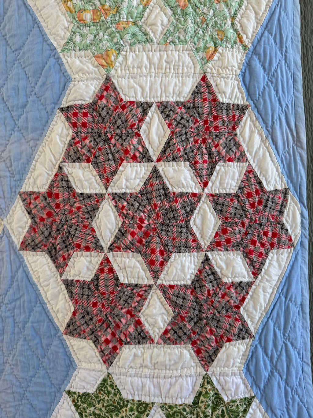 Vintage Blue Seven Sister's Quilt **SOLD**