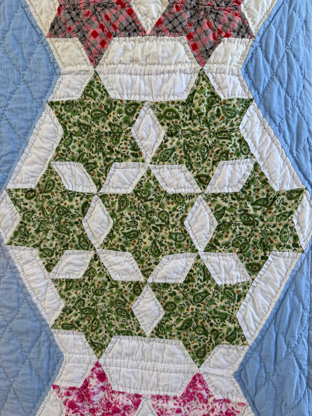 Vintage Blue Seven Sister's Quilt **SOLD**