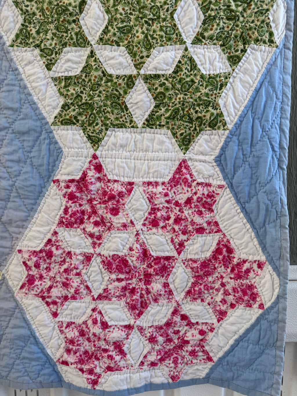 Vintage Blue Seven Sister's Quilt **SOLD**