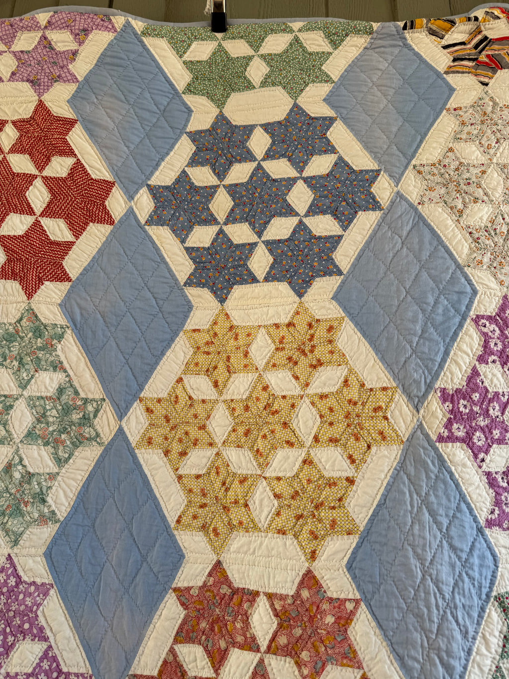 Vintage Blue Seven Sister's Quilt **SOLD**