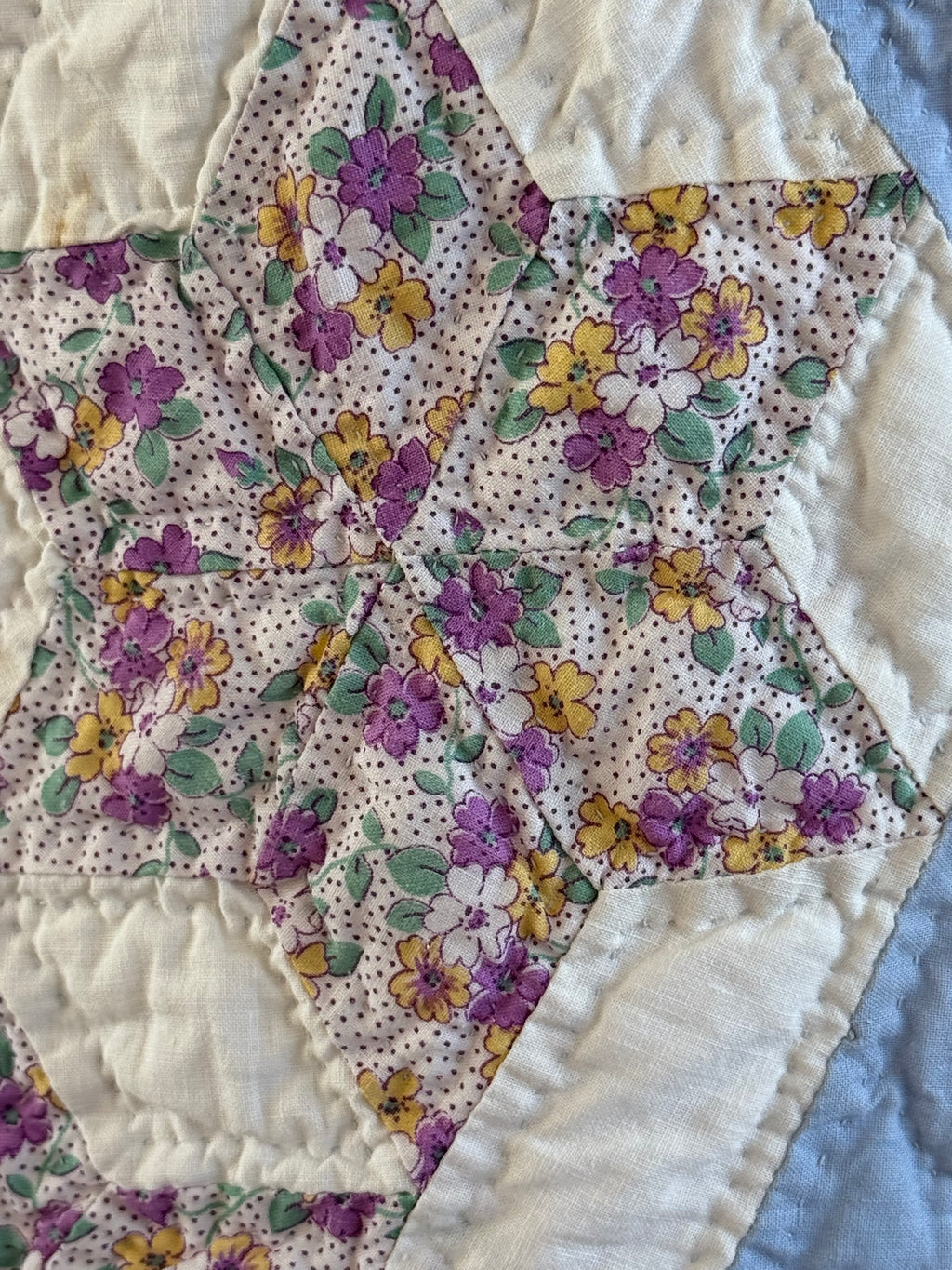 Vintage Blue Seven Sister's Quilt **SOLD**