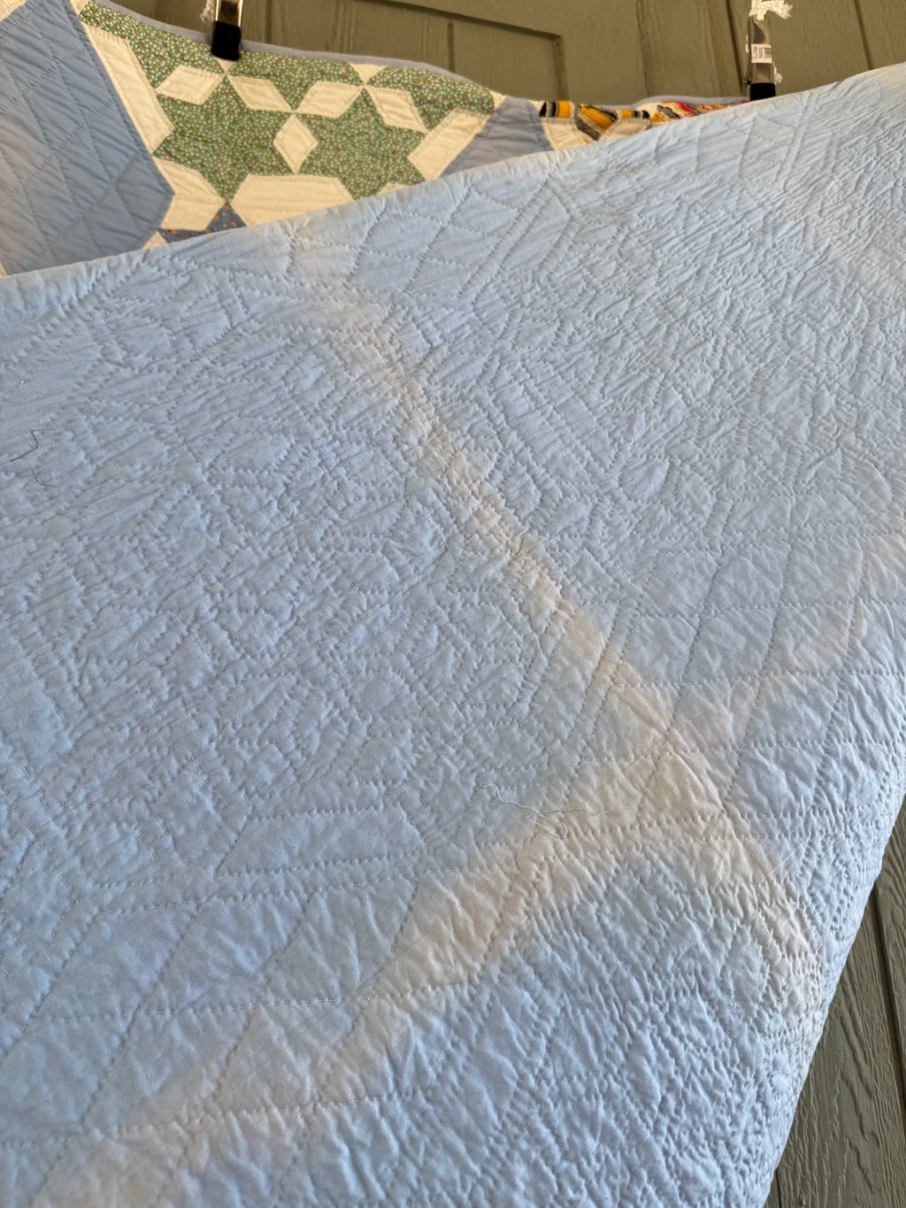 Vintage Blue Seven Sister's Quilt **SOLD**