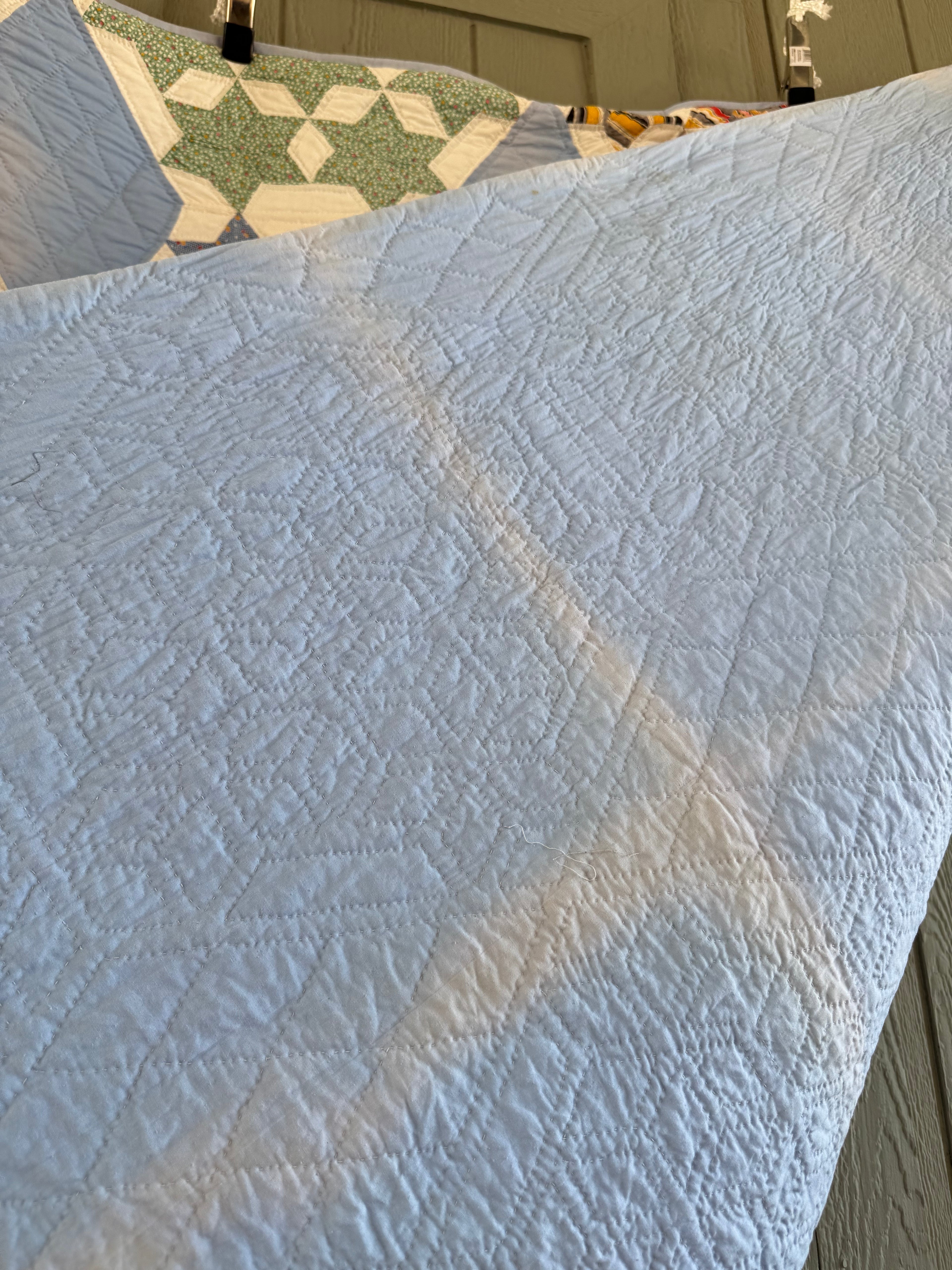 Vintage Blue Seven Sister's Quilt **SOLD**