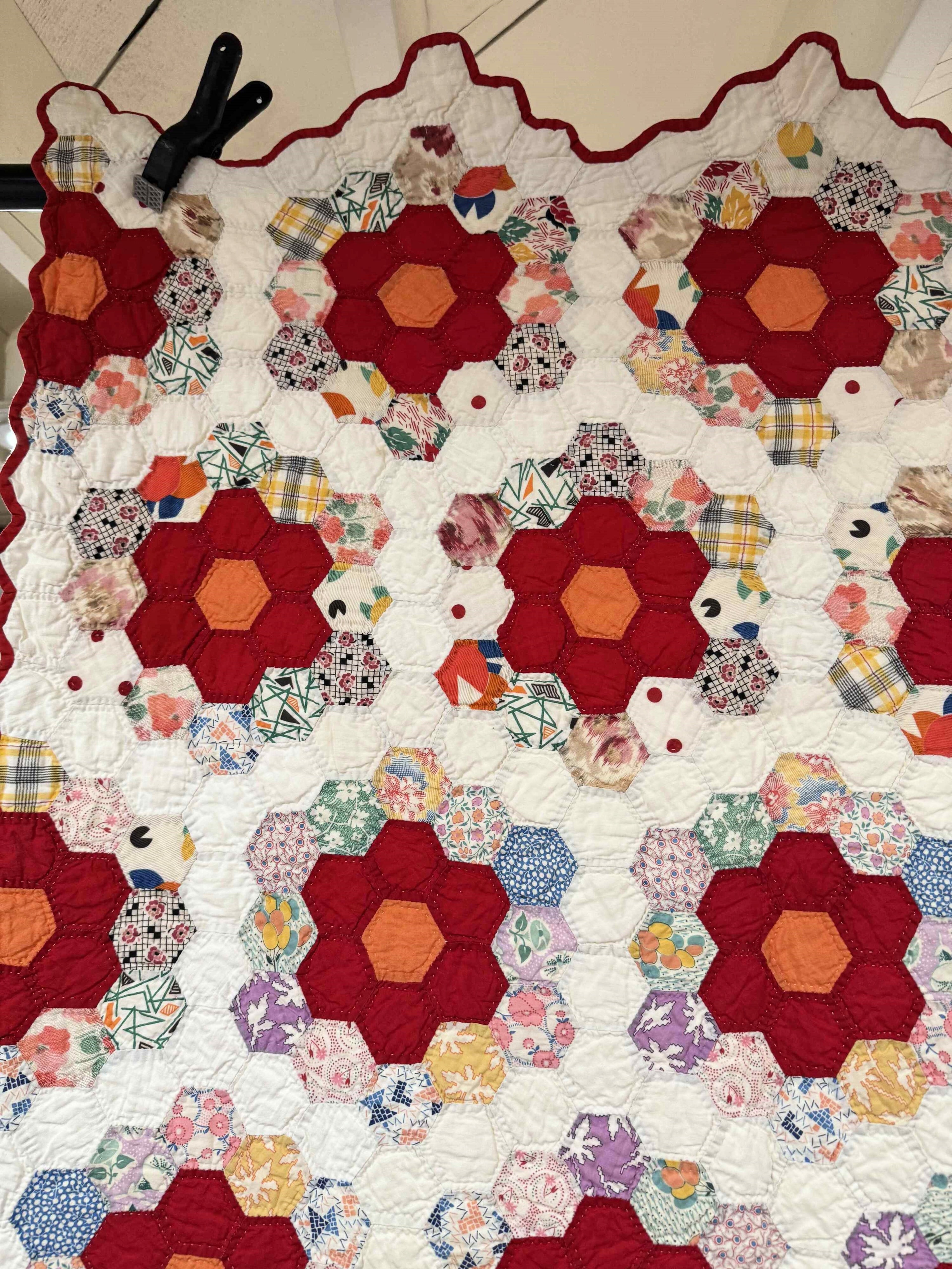 Vintage Quilt Grandmother's Flower Garden