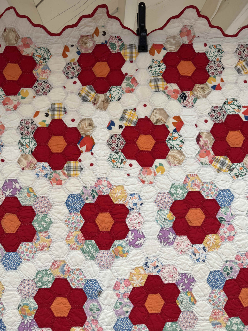 Vintage Quilt Grandmother's Flower Garden