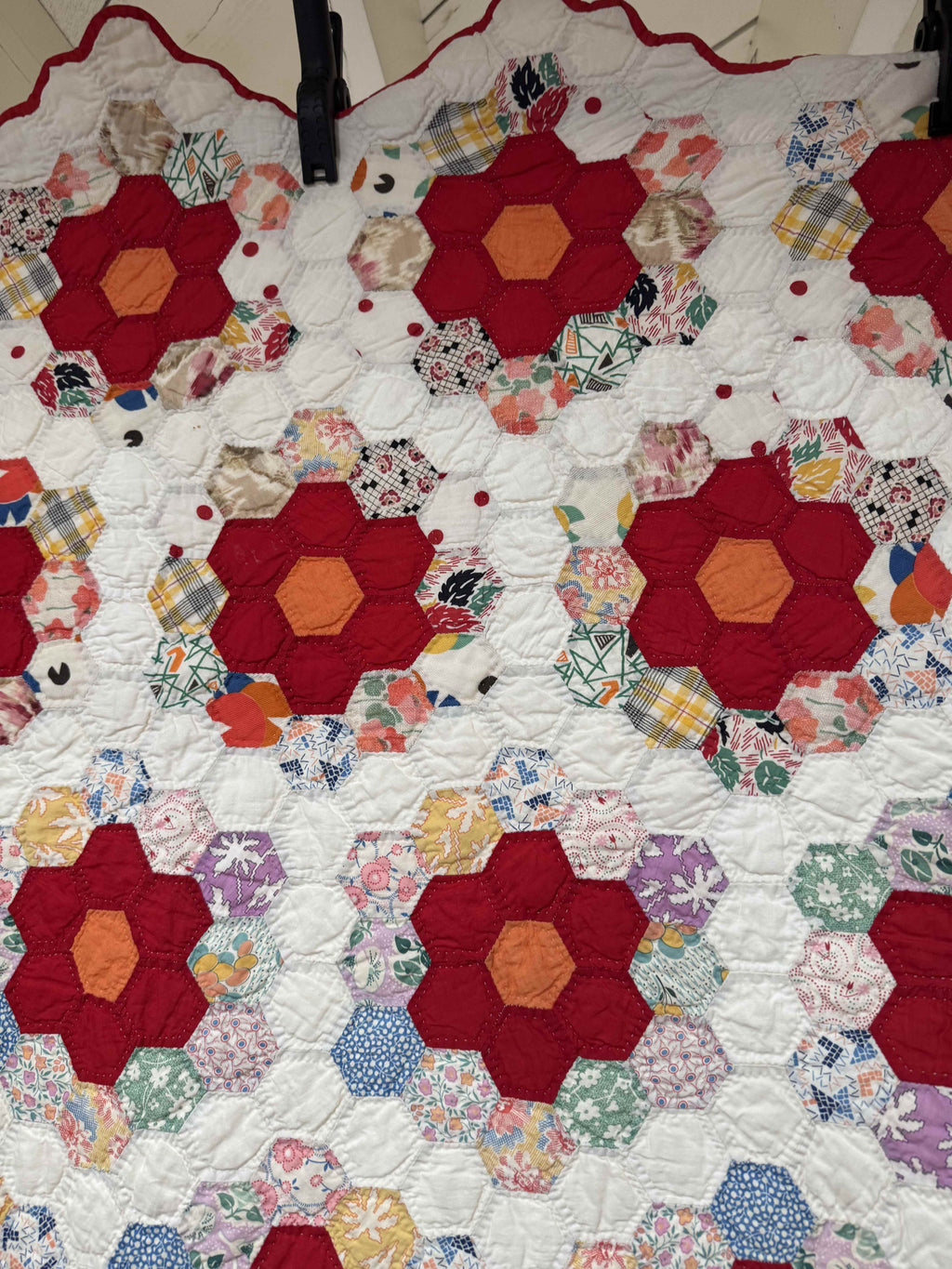 Vintage Quilt Grandmother's Flower Garden