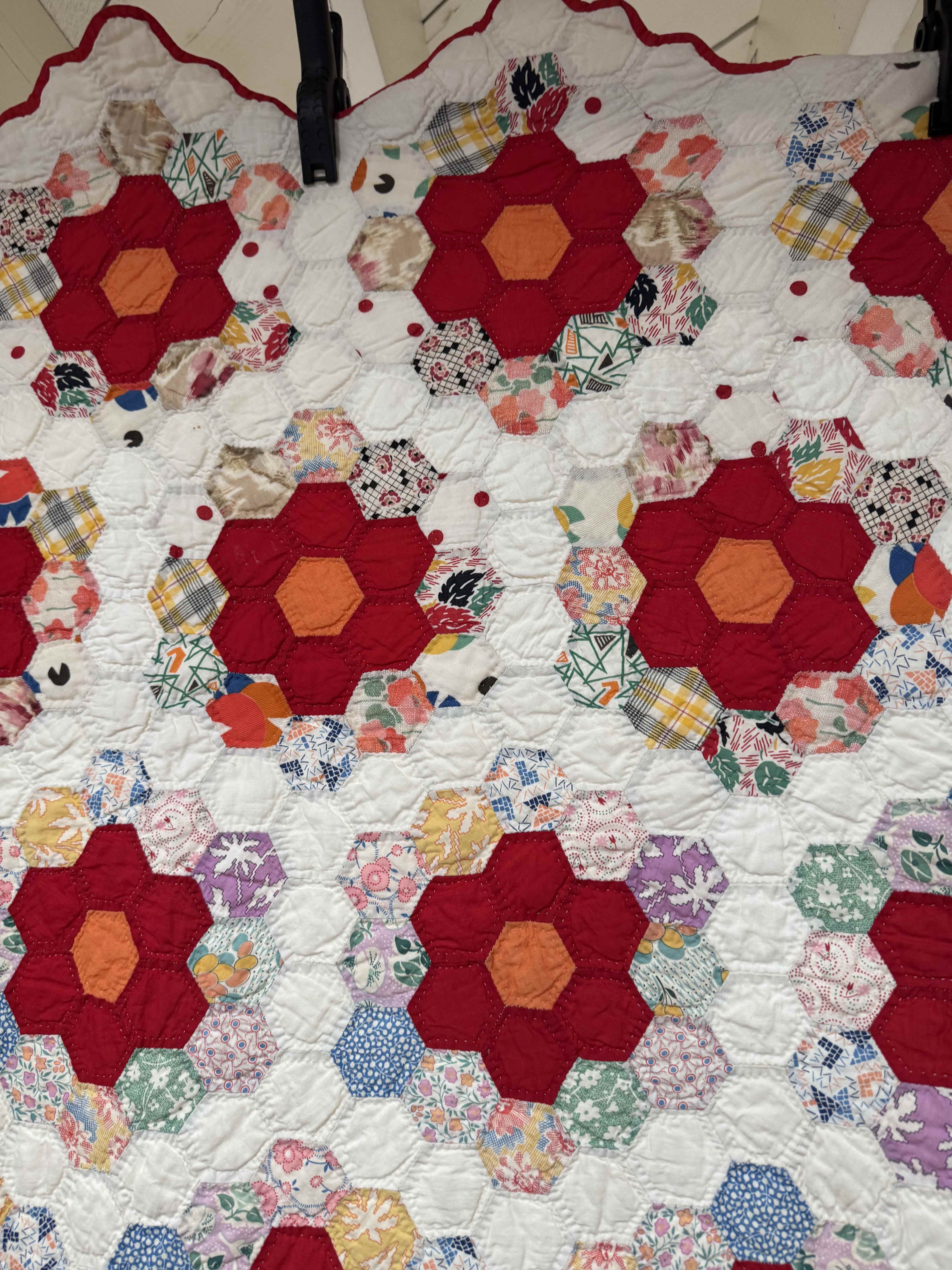 Vintage Quilt Grandmother's Flower Garden