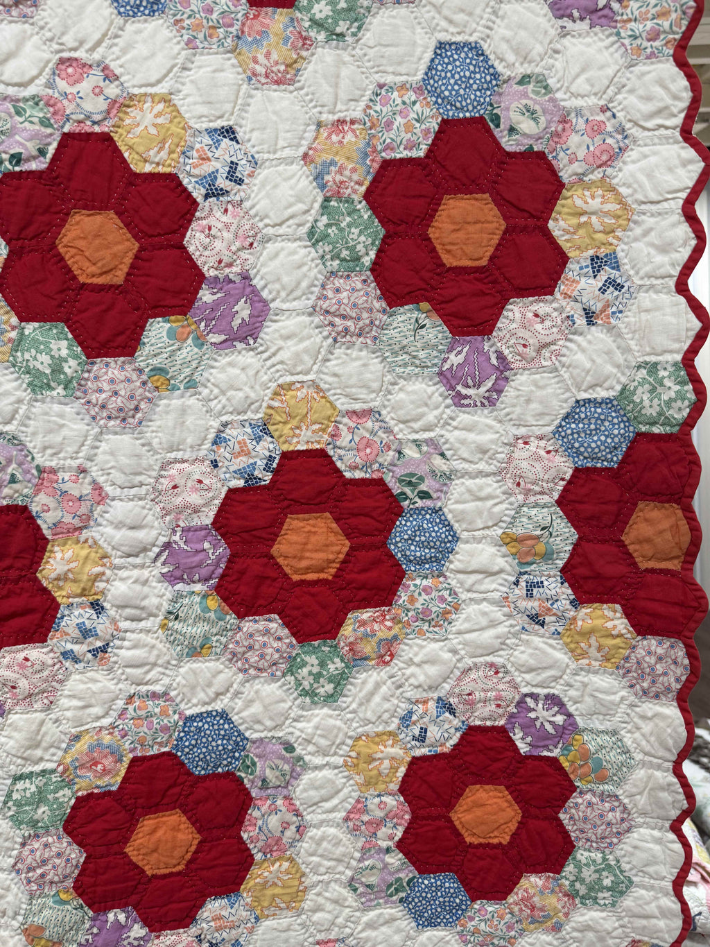 Vintage Quilt Grandmother's Flower Garden