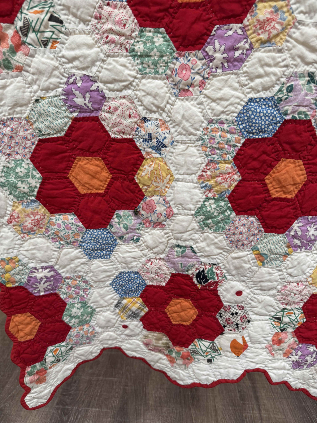 Vintage Quilt Grandmother's Flower Garden