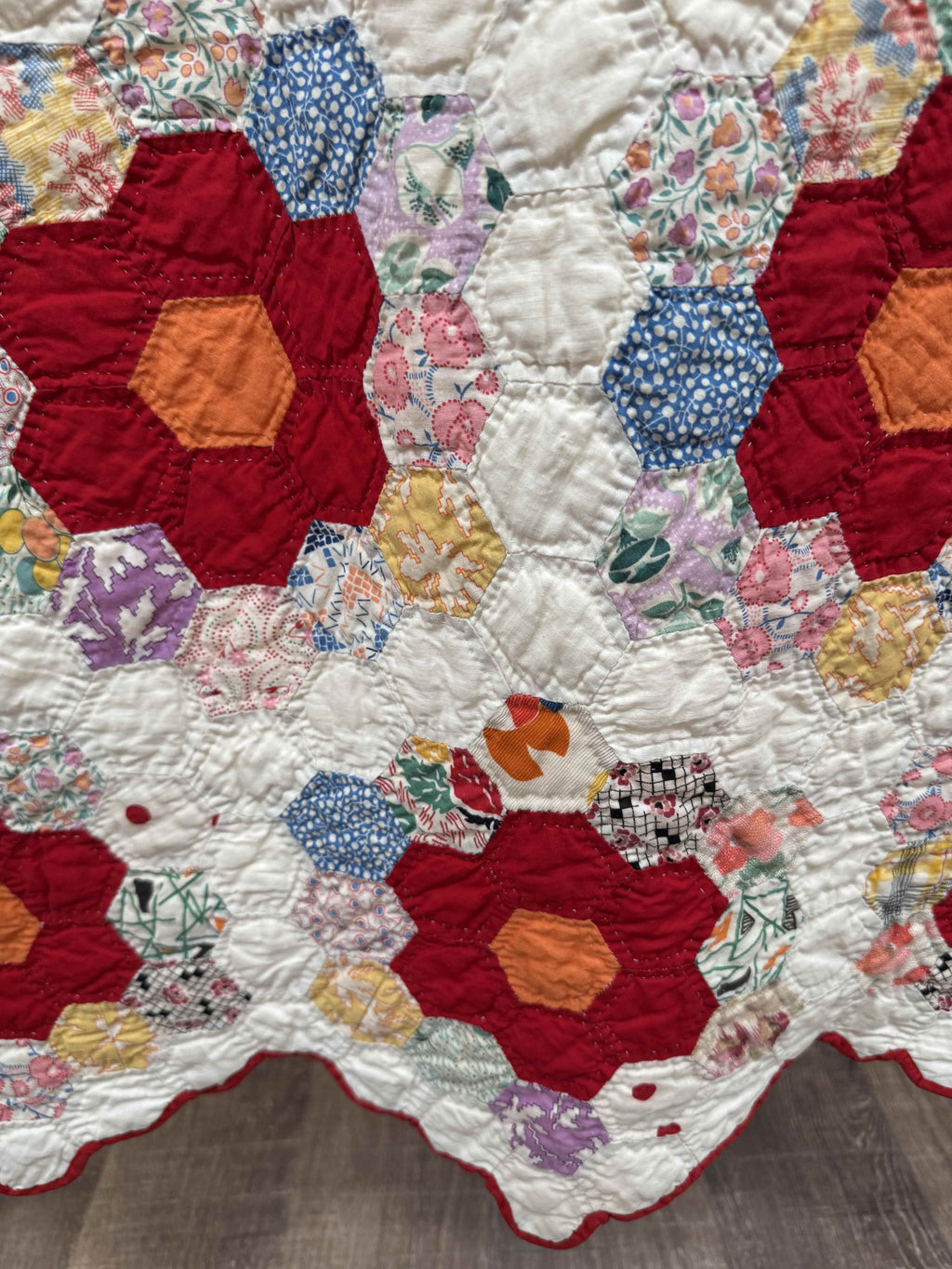 Vintage Quilt Grandmother's Flower Garden