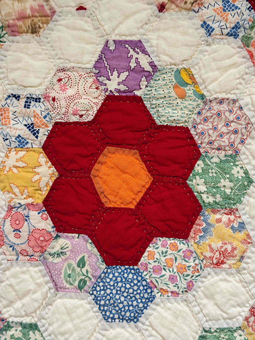 Vintage Quilt Grandmother's Flower Garden