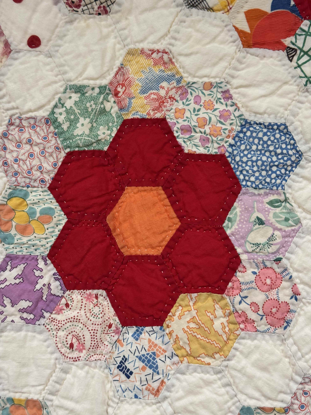 Vintage Quilt Grandmother's Flower Garden