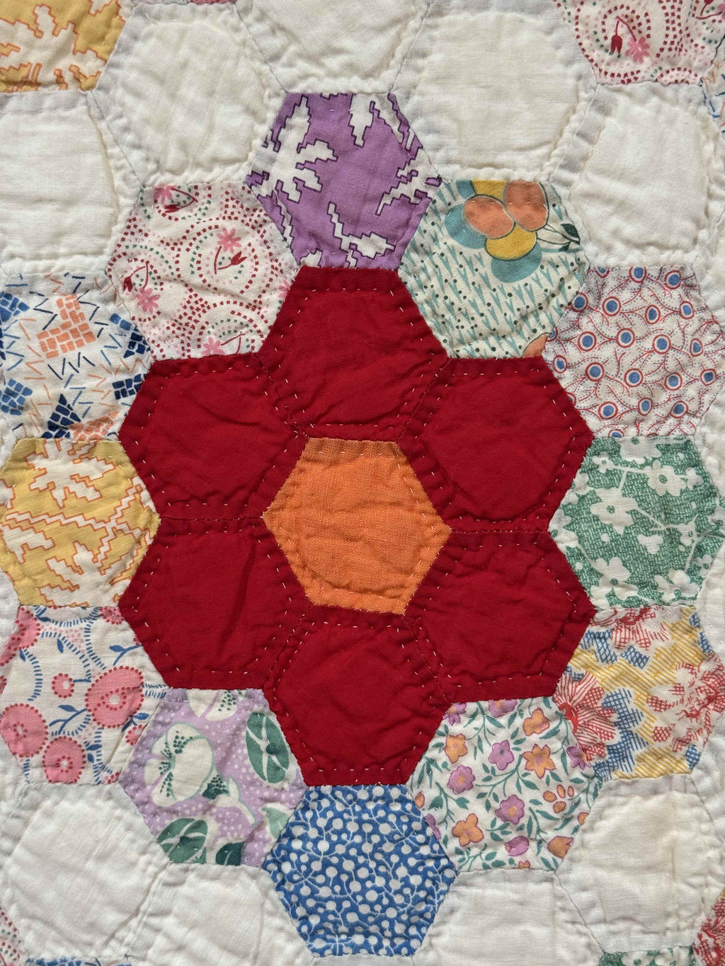 Vintage Quilt Grandmother's Flower Garden