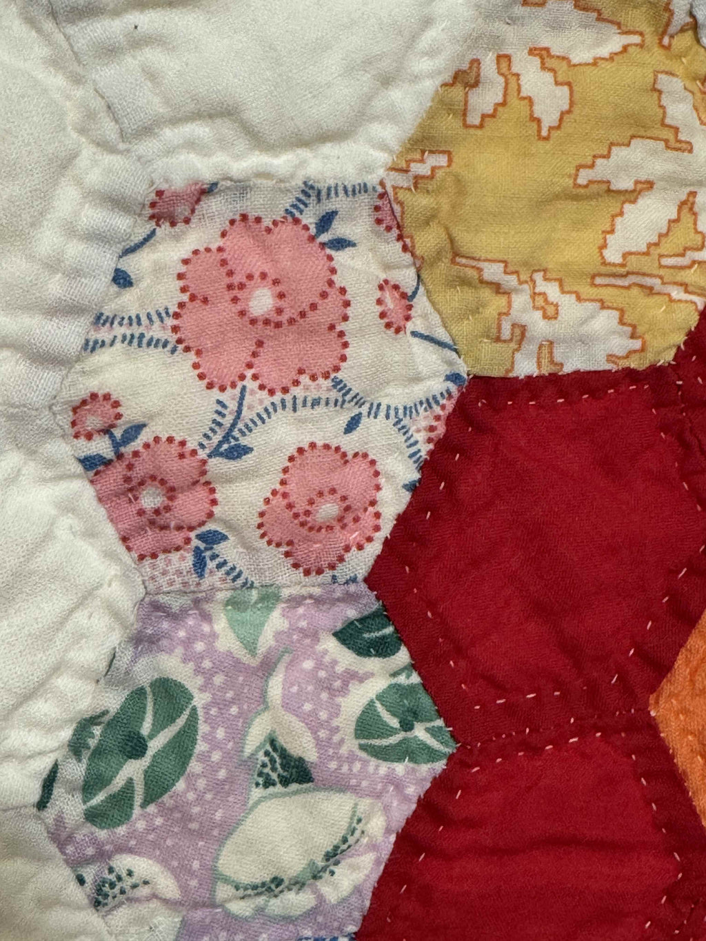 Vintage Quilt Grandmother's Flower Garden